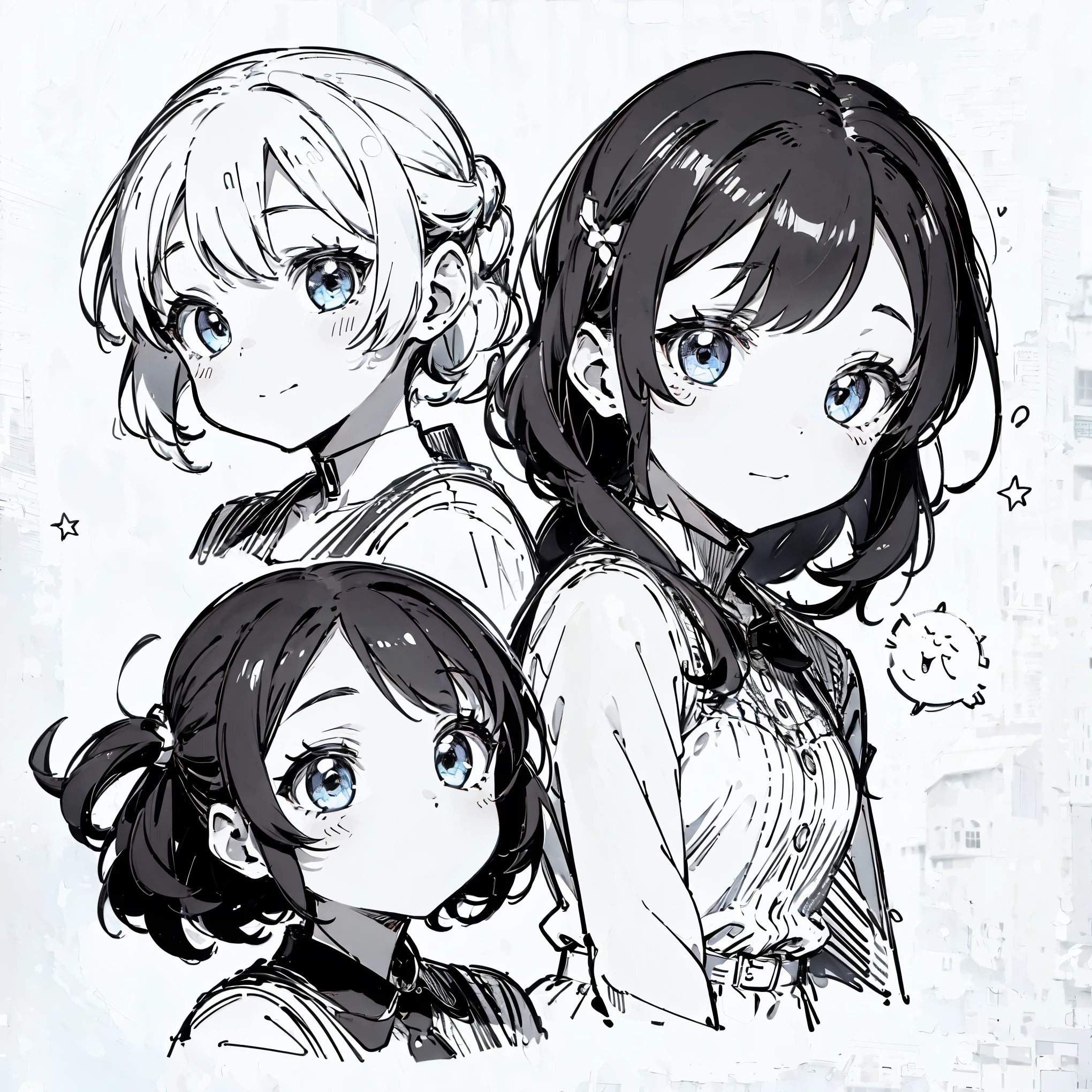 ((masterpiece)),(((best quality))),((((sketch)))),((monochrome)),(boy, Men, Curly), emoji pack, 9 emoticons, emoji sheet, multiple poses and expressions, anthropomorphic style, Disney style, black strokes, different emotions,multiple poss and expressions, 8k, (simple background, white background: 1.3), --6
