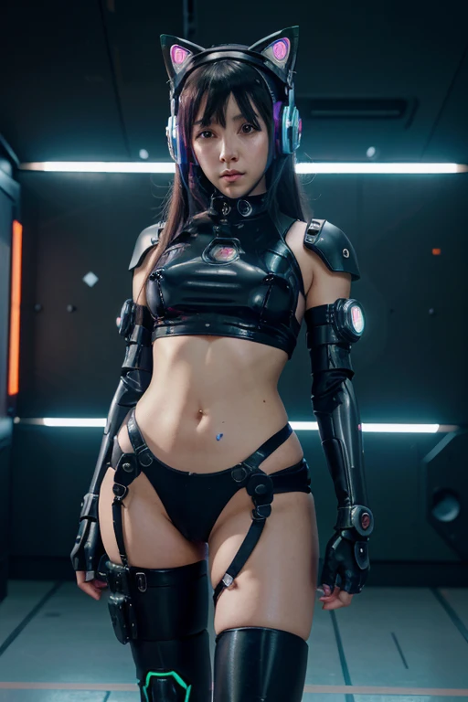 anime girl in futuristic outfit with cat ears and headphones, cute cyborg girl, digital cyberpunk anime art, cyberpunk anime girl mech, female cyberpunk anime girl, cyberpunk anime girl, beutiful girl cyborg, perfect android girl, anime cyberpunk art, portrait anime space cadet girl, dreamy cyberpunk girl, digital cyberpunk - anime art, girl in mecha cyber armor, cyberpunk beautiful girl