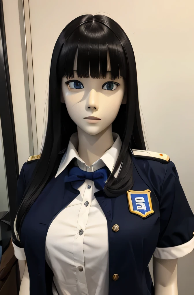 A full-body mannequin deep kissing a computer,mannequin is a high school girl,The mannequin is 165cm tall,Mannequin color&#39;My face is white.,Mannequin color&#39;The body is pure white.,The mannequin has brown hair.( ponytail,bangs),Mannequin color&#39;lips light pink color.,mannequin&#39;Eye color is black,mannequin has a long, Thin face.,mannequin is wearing a coat　Bangs　mannequin is 33 years old
