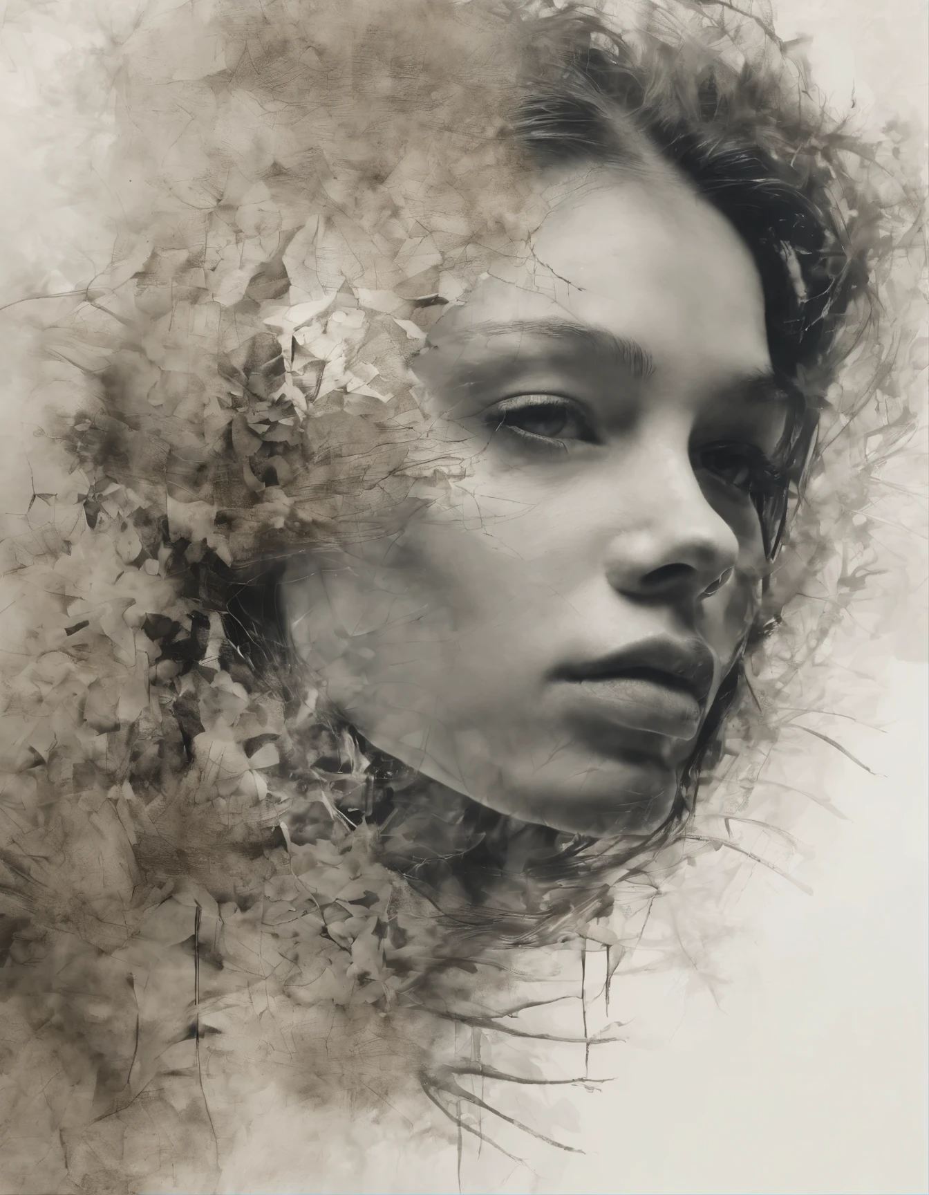 mysterious silhouette forest woman, by Minjae Lee, Carne Griffiths, Emily Kell, Geoffroy Thoorens, Aaron Horkey, Jordan Grimmer, Greg Rutkowski, amazing depth, masterwork, surreal, geometric patterns, intricately detailed, bokeh, perfect balanced, deep fine borders, artistic photorealism , smooth, great masterwork by head of prompt engineering