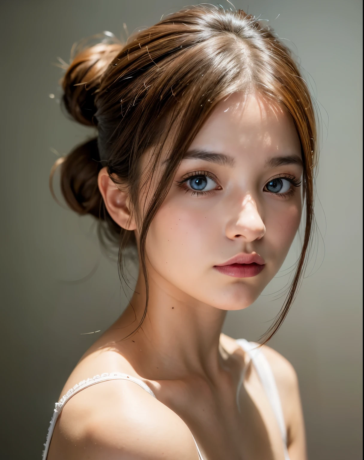 meilleure qualité, Mise au point du visage, Lumière douce, ultra haute résolution, (photoréaliste:1.4), Photo brute,
1Fille japonaise, Seulement, mignon, (Élève, Lumières dans les yeux), beau visage détaillé, (),(Détail haute résolution de la texture de la peau humaine),
(Cheveux longs),
intérieur,
Robe chemise damassé,
(portrait)