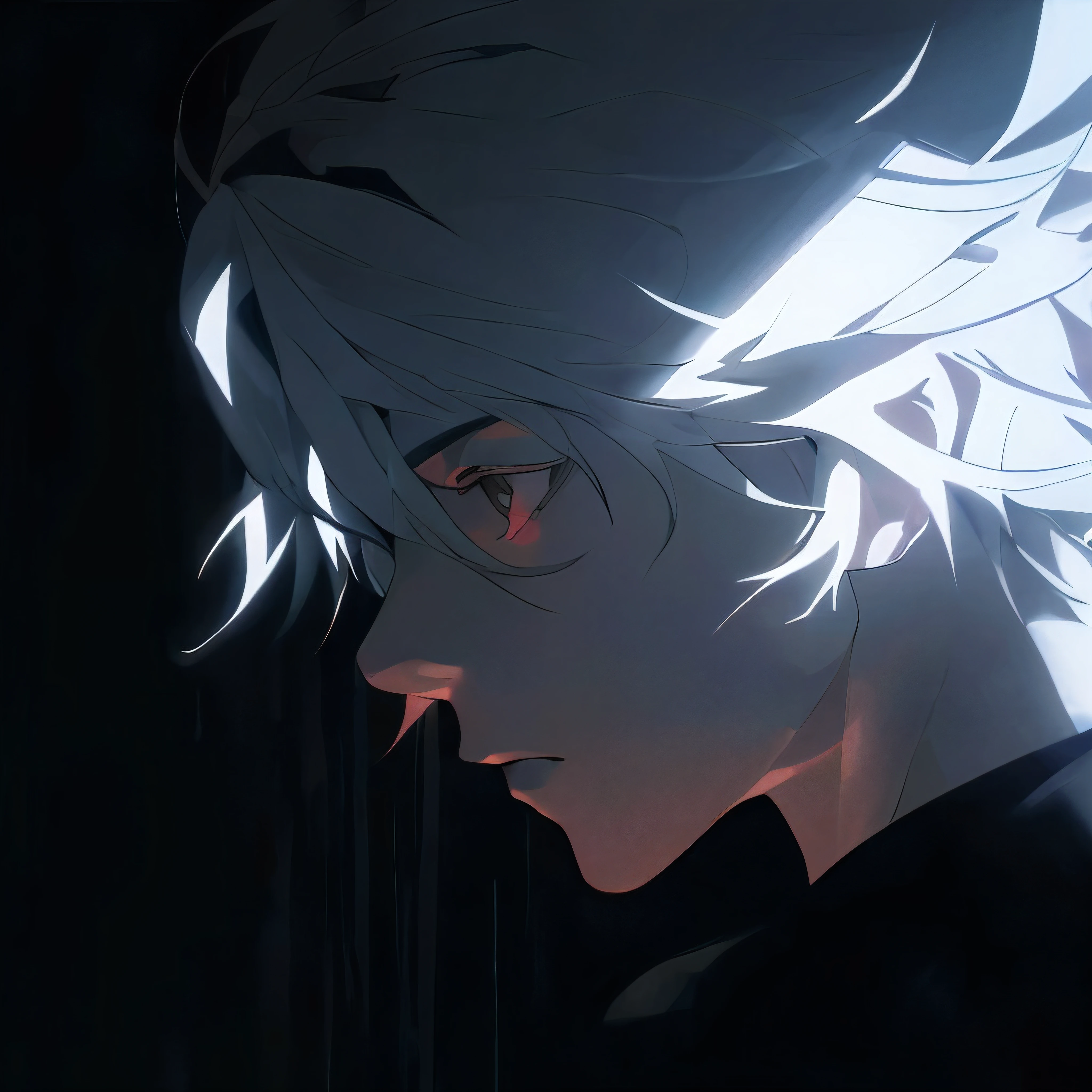 Anime style image with white hair and black shirt, Komaeda Nagito, 4k anime wallpaper, anime wallpaper 4k, anime wallpaper 4k, best anime 4k konachan wallpapers, Anime Art Wallpaper 8K, anime art wallpaper 4k, anime art wallpaper 4k, Badass anime 8k