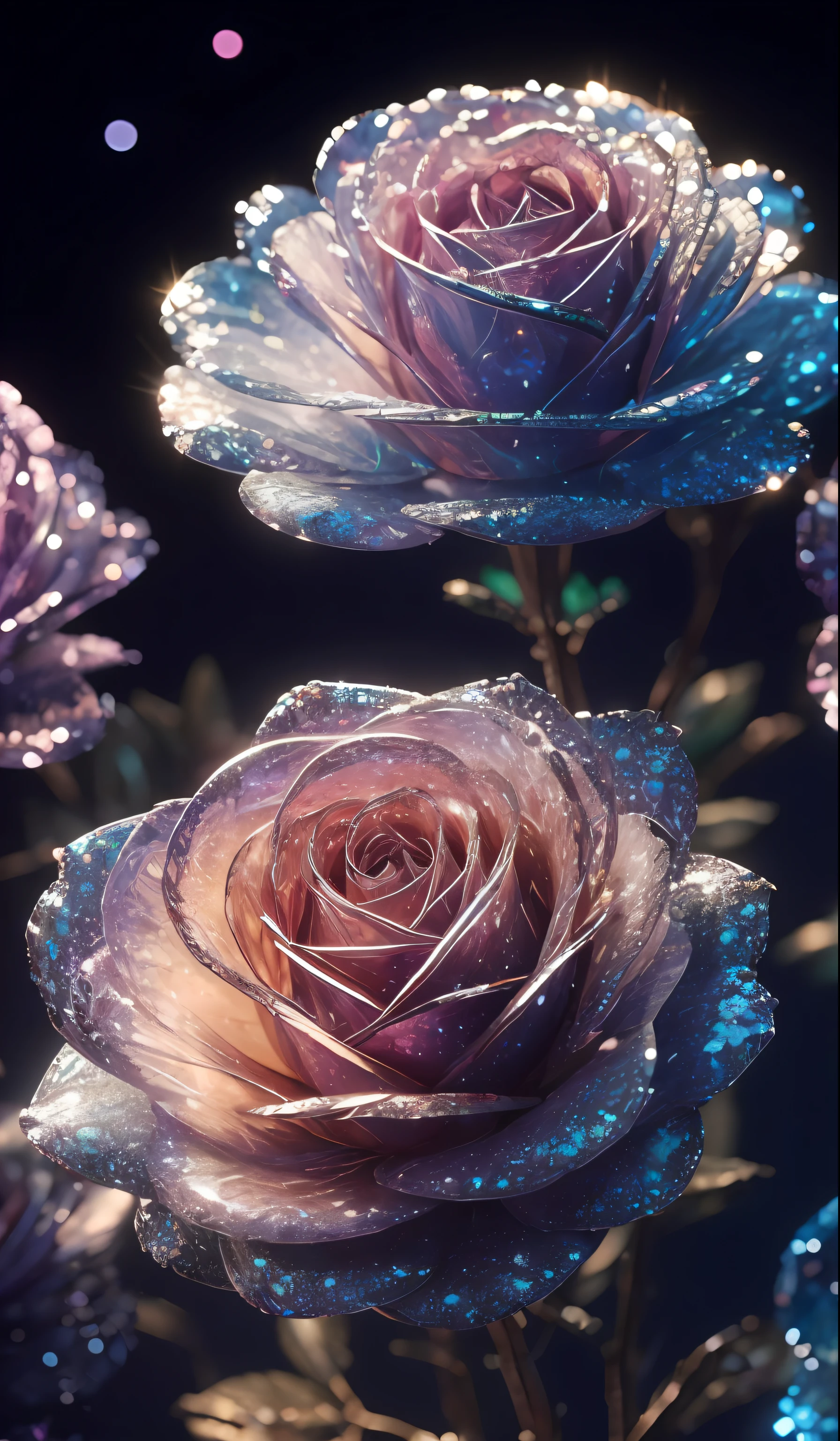 Rosa de cristal, imaginario, galaxias, limpieza, reluciente, reluciente, esplendor, vistoso, amazing photography, dramatic lighting, fotorrealismo, ultra-detallado, 4k, profundidad de campos, A high resolution