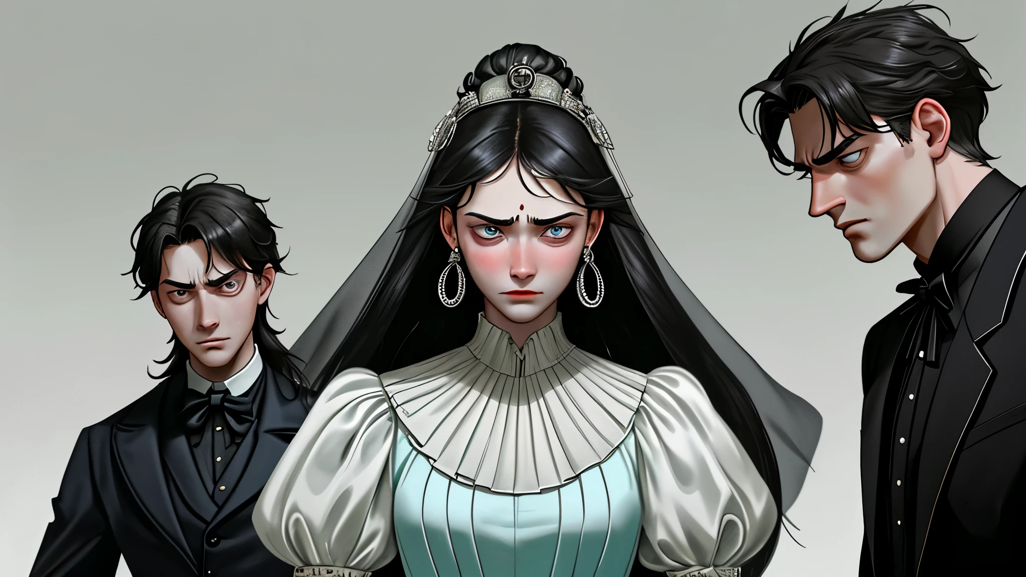 The minister's son sees the girl and is displeased by her ugliness, but he cannot refuse to marry her.