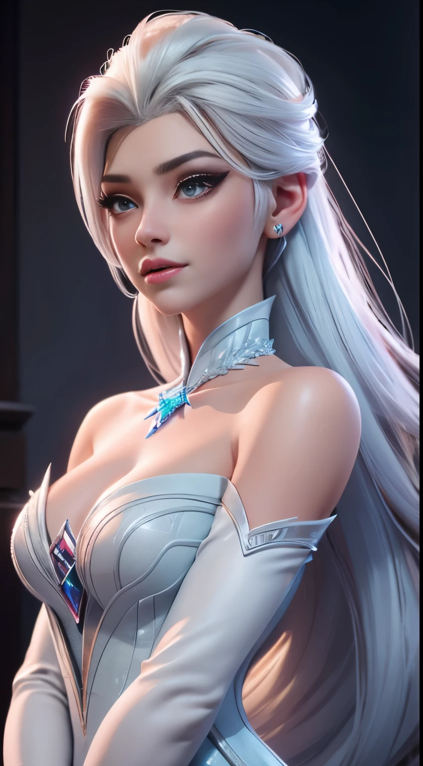 (Elsa frozen Diamante Rosado fusión.) Highly detailed CG unity 8k wallpaper, style shot, complex, high detail, dramatic, highest quality movie still image, very detailed, masterpiece, best quality, character design, Elsa, Elsa from Frozen, (( Dark style)), realistic ultra-detailed rendering style, natural light, sharp character design, (hard focus, 8k), (((natural skin texture))), 8k textures, soft cinematic lighting, adobe lightroom, dark room, hdr, Sophisticated, Elegant, Rich Detail, Sharp Focuilm Look) )), Soothing Tones, Detail Frenzy, Intricate Detail, Super Detail, Low Contrast, Soft Film Lighting, Dull Colors, Exposure Blending, HDR, Fade, 35mm, f/1.4, ISO64, f16, 25 sec.