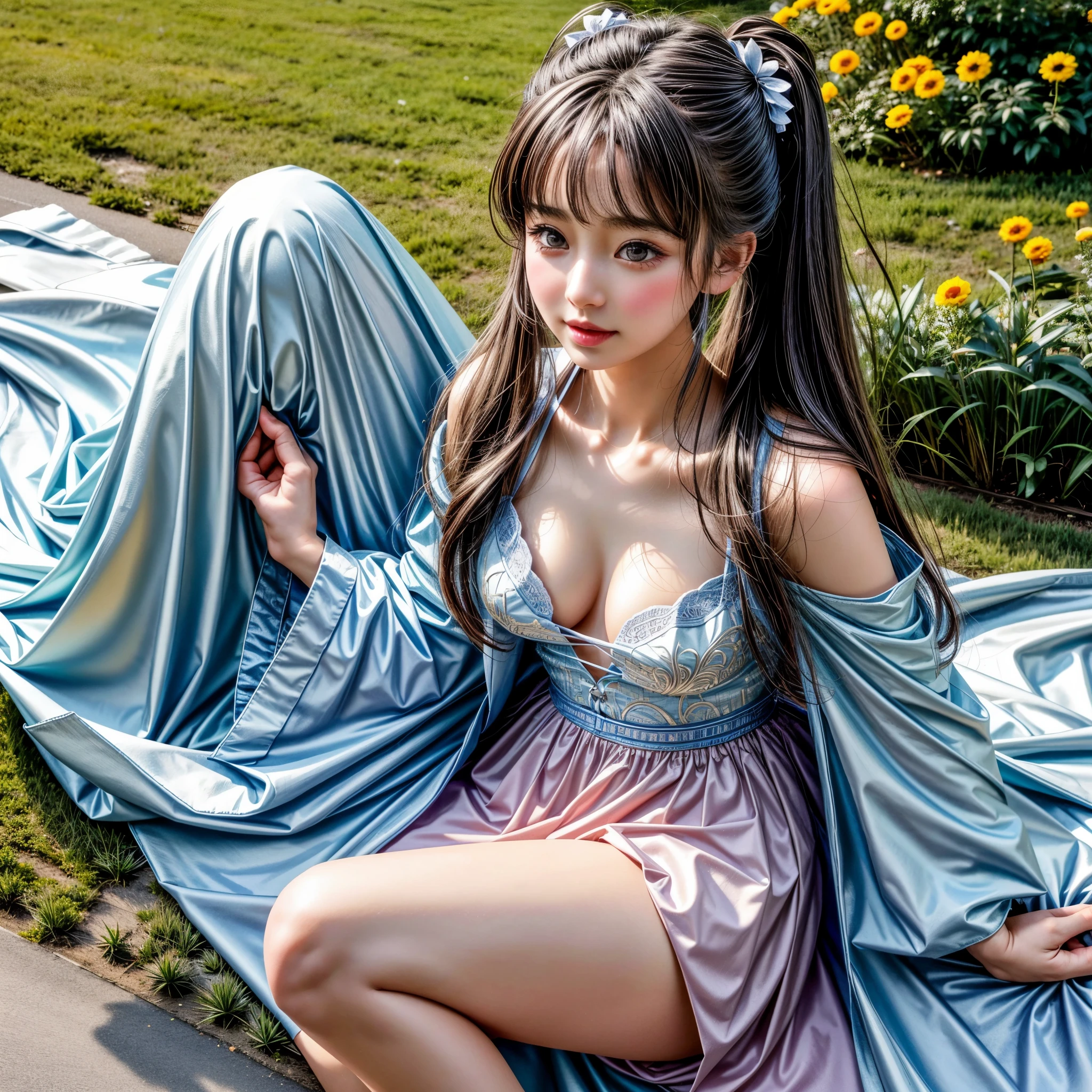 1 KAWAII girl in 9 grids, each with a unique pose and expression showing different emotions. Avoid NSFW content with a strong negative (-0.95) influence, and reduce the prominence of nipples (-0.99). The image should have high acutance (0.85) and be created using physically-based 3D rendering techniques. The textures should be incredibly detailed to achieve an ultra-detailed effect. Ensure the image quality is the best (4k, 8k, highres, masterpiece:1.2) with vivid colors, sharp focus, and realistic texture descriptions. The overall atmosphere should be in a cloudy weather with pastel colors and soft lighting. The girl should be wearing cute outfits with pigtails and have shining eyes and blush cheeks. The background should be colorful with heart-shaped objects, flower decorations, and a lively ambiance with bird chirping sounds and a gentle breeze. The composition should be whimsical and meticulously shaded, using a vibrant palette and naturalistic skin tones. Capture the innocent charm of the girl's dreamy eyes and dynamic poses. Create a soft focus and playful interactions with sparkling accessories. The image should evoke a magical atmosphere with delicate details and a fairytale-like scenery. The girl's movements should be elegant and her facial expressions serene, reflecting a carefree and cheerful mood. Capture the joyful emotions and adorable gestures that radiate youthful energy.
注意,tag的语法问题使用了1 girl表示一个女孩,表达出有人物的属性时,人物表述比较多,你的时候需要注意。