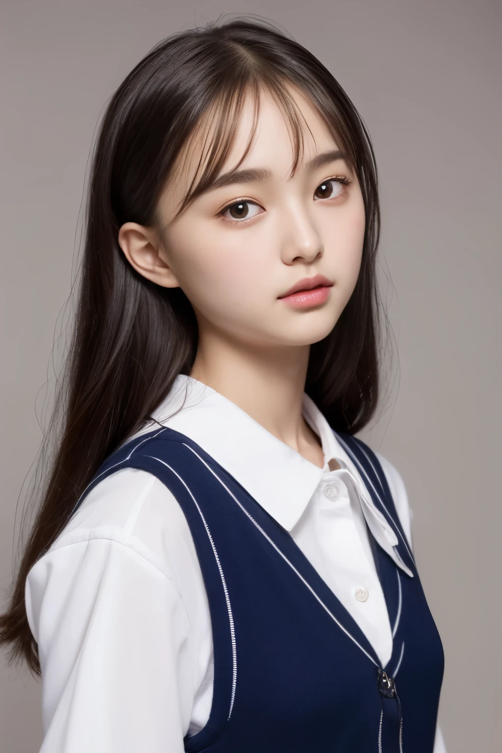 high school girl、Full body Esbian、With a round face、shiny skin、glossy lips、eros