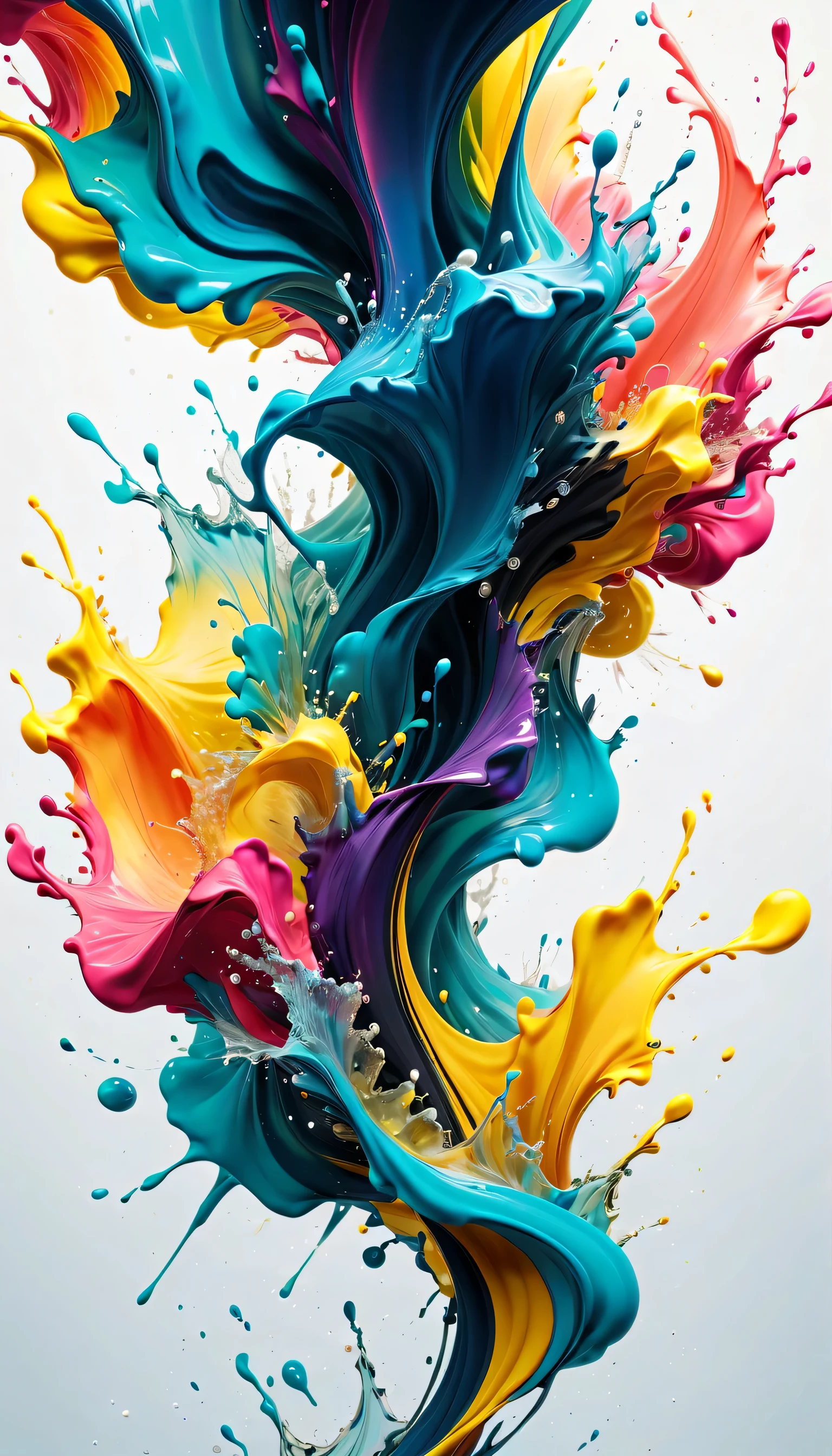 Expressing the flow of ink dancing in the wind,water effects,colorful water,splash of waterで作られたドラゴン,Ink splash,Sparkling,Bright colors,light reflection,rich colors,abstract,3D,8K,High resolution,masterpiece,high quality,Detailed details,Colors of the rainbow,laugh mischievously,tricky,design,fun,bright colors,splash of water,invite you to the world of art,wonderful,dim background