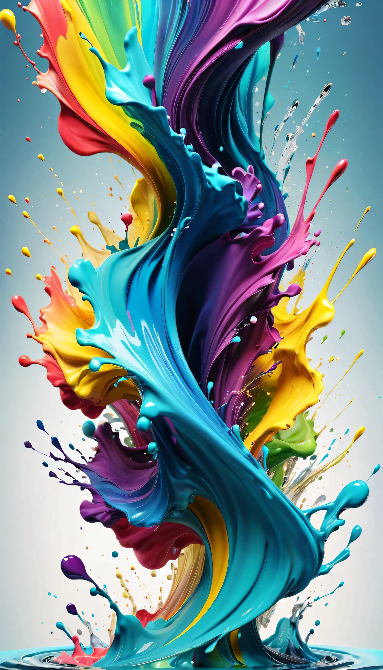 Expressing the flow of ink dancing in the wind,water effects,colorful water,Ink splash,Sparkling,Bright colors,light reflection,rich colors,abstract,3D,8K,High resolution,masterpiece,high quality,Detailed details,Colors of the rainbow,laugh mischievously,tricky,design,fun,bright colors,splash of water,invite you to the world of art,wonderful,dim background