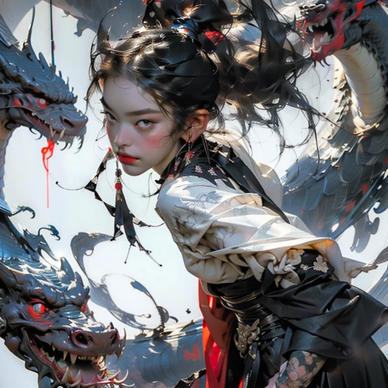 1_Clash of the Titans. A sexy demoness, (beautiful woman in leather outfit with wings and sword, Yang J, Chengwei Pan on ArtStation, CGSociety and Fenghua Zhong, digital fantasy art), Inspired by Fenghua Zhong, epic exquisite character art, Victor Wang, Jason Chan, stunning cgsociety, Beautiful digital images, Lee Song). Angels: (strong body of a woman, clean-shaven head, light angle of an angel from behind, very strong character, anatomically correct proportions. Has a very beautiful female body, fights a terrible enemy, is surrounded by demonic creatures, and indulges, and flirts with them, a very beautiful female body, demonic image). 02_Oil painting techniques of the High Renaissance, masters of the Italian Renaissance; Titian, Veronese, Rubens, Botticelli. This is a dark picture of the battle of an angel warrior with demonic creatures. A lush oil painting with broad strokes, snow-white skin in the center of the composition, and brutal, seductive figures of demonic creatures. Dark monsters. Painting by Bosch, stories by Dante Alighieri, "Divine Hell-Paradise, black hair, high ponytail, dreadlocks, high detail, Surrealism, Art Deco, chiaroscuro, masterpiece, anatomically correct, textured skin, high detail, high quality"