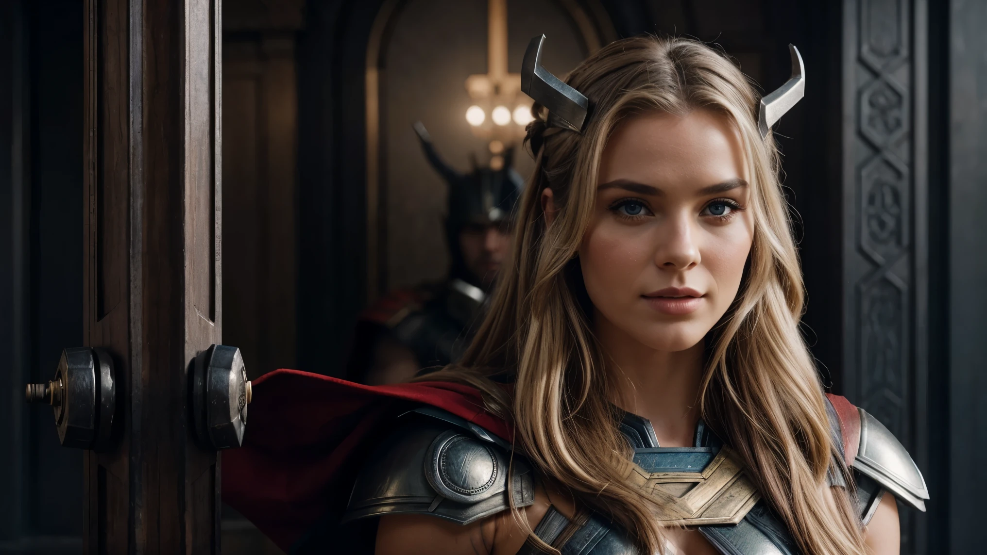 the most beautiful woman in the world wearing a thor outfit