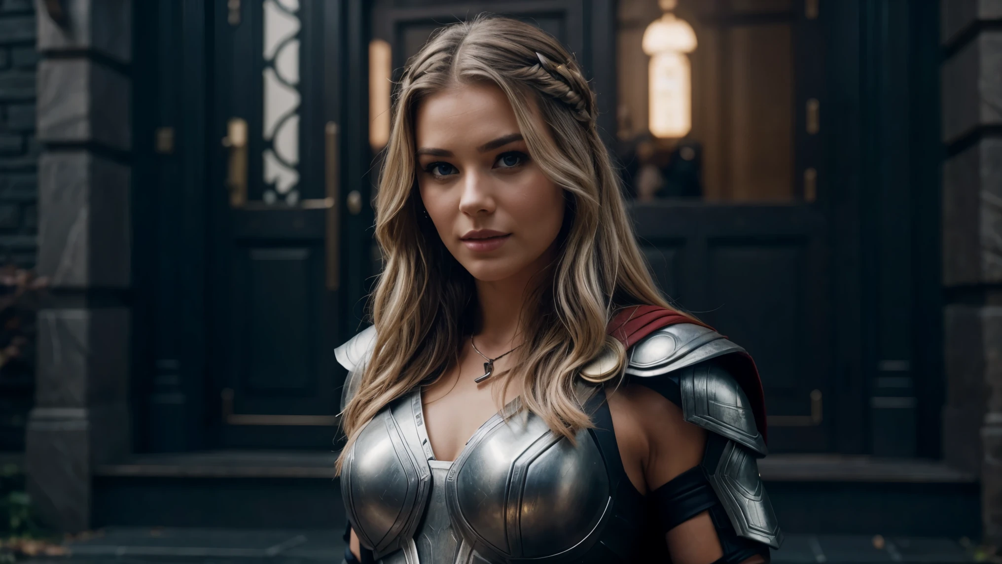 the most beautiful woman in the world wearing a thor outfit