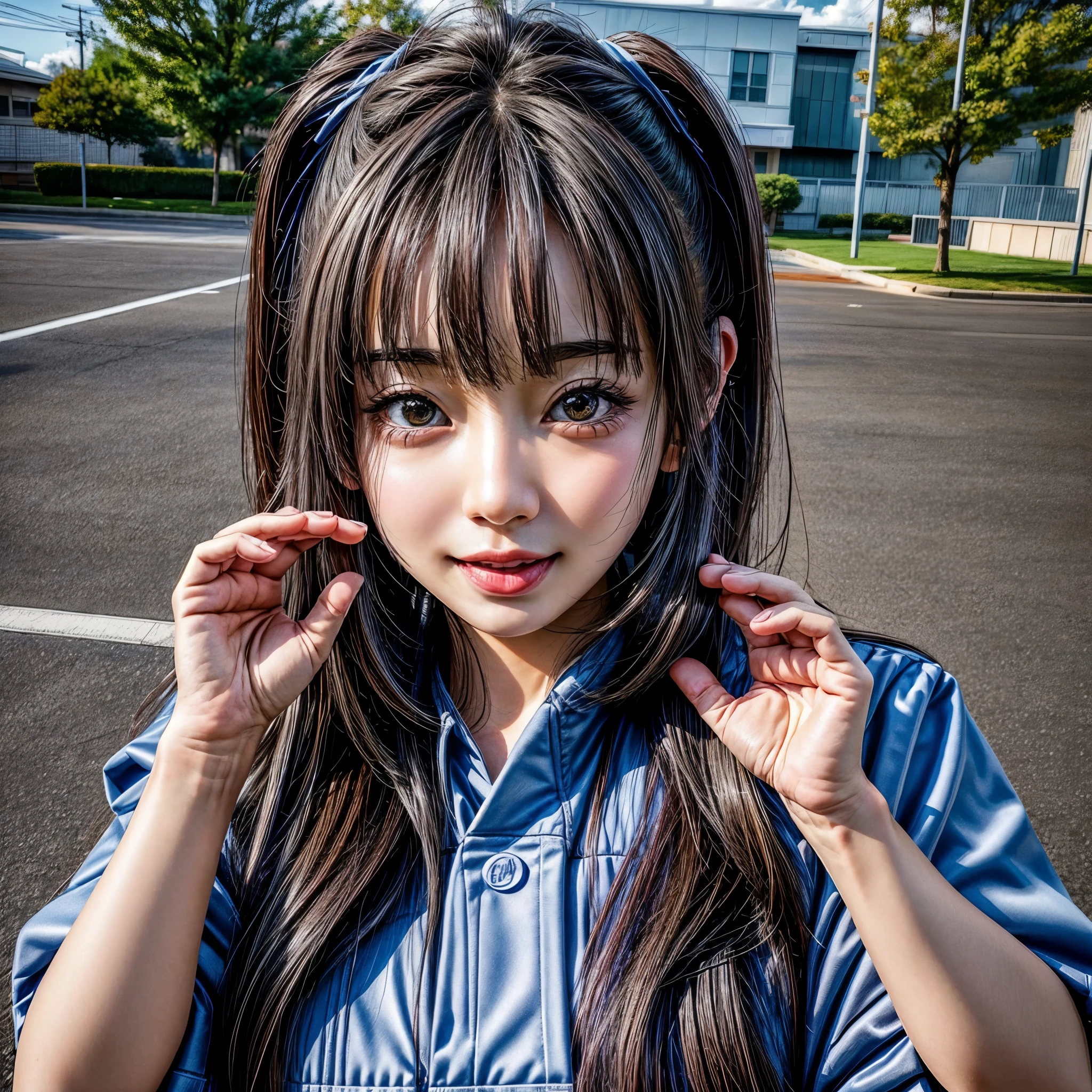 (((1 KAWAII girl, 9 grids, 9 poses and expressions, different emotions))) . Extremely Detailed KAWAII face, School Uniform, (NSFW:-0.95) .