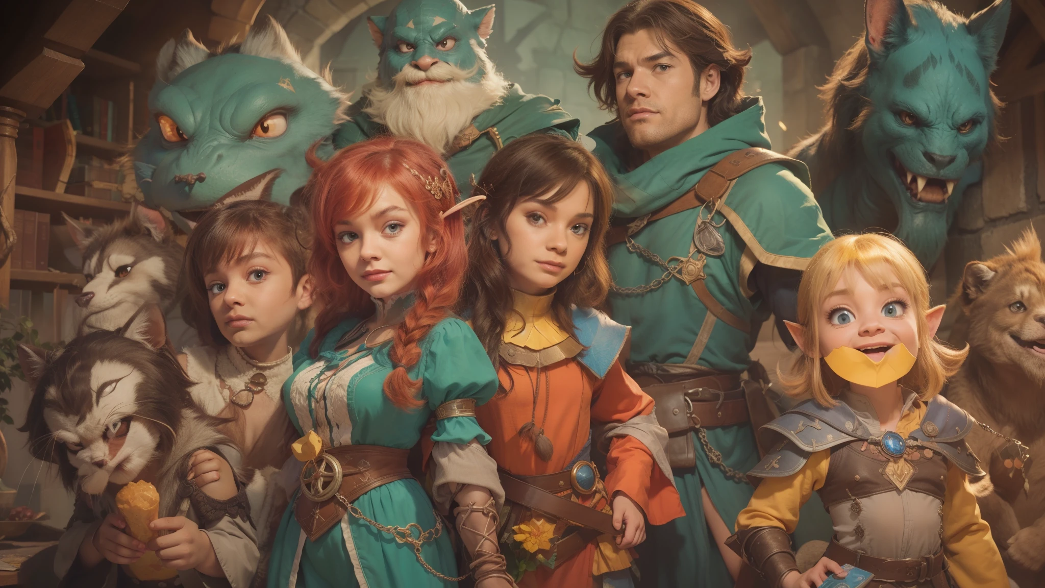 Dungeons and Dragons Cartoon TV Series, stunning image, 8k