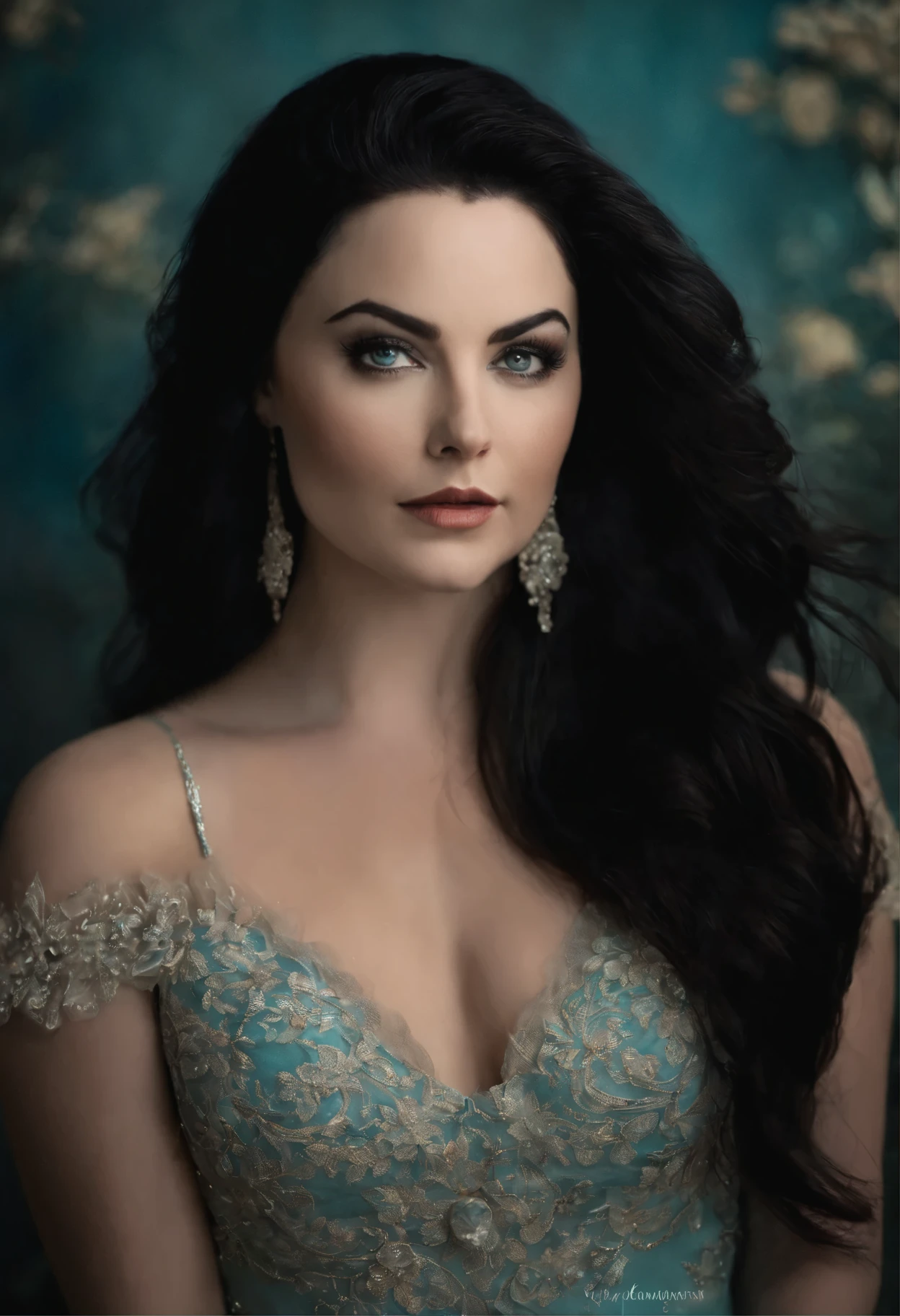Mulher semelhante a cantora Amy Lee, aproximadamente 20 anos,boca grande , olhar misterioso e hipnotizante, que nao seja magra