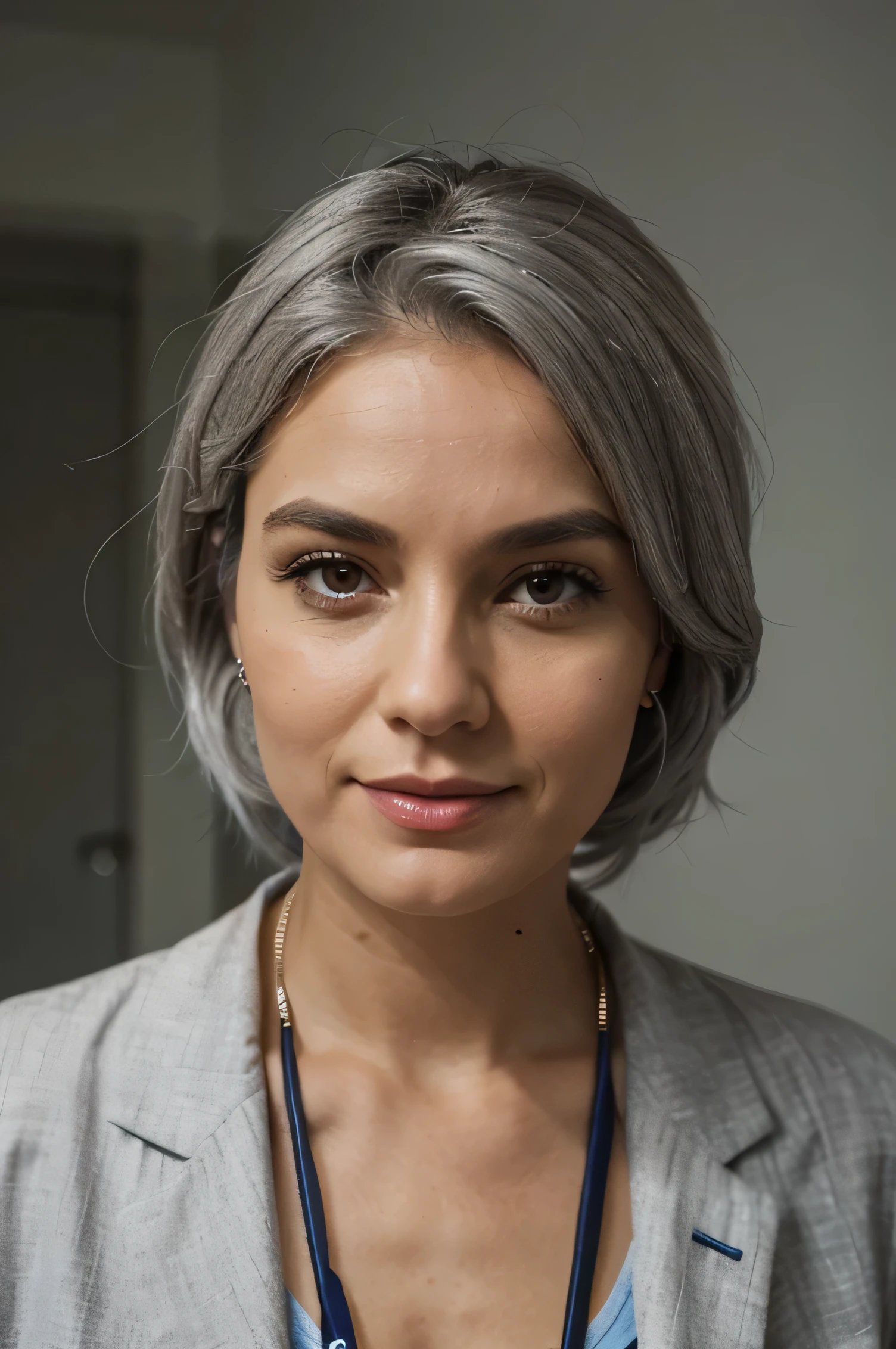 experienced doctor with gray hair