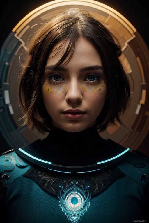 An artwork created with digital techniques, showcasing vibrant colors and intricate details. The main subject of the artwork is a combination of abstract geometric shapes and organic forms, seamlessly blending together. The artwork has a futuristic and surreal atmosphere, with elements of sci-fi and digital manipulation. The use of lighting and shadow adds depth and dimension to the artwork, creating a visually stunning effect. The medium used for this artwork is digital illustration, with a high level of realism and precision. The colors are bold and vivid, with a wide range of hues and tones. The overall composition is balanced and visually appealing, drawing the viewer's attention to the intricate details and patterns within the artwork. The final result is a mesmerizing and captivating piece of art, showcasing the endless possibilities of digital creativity.