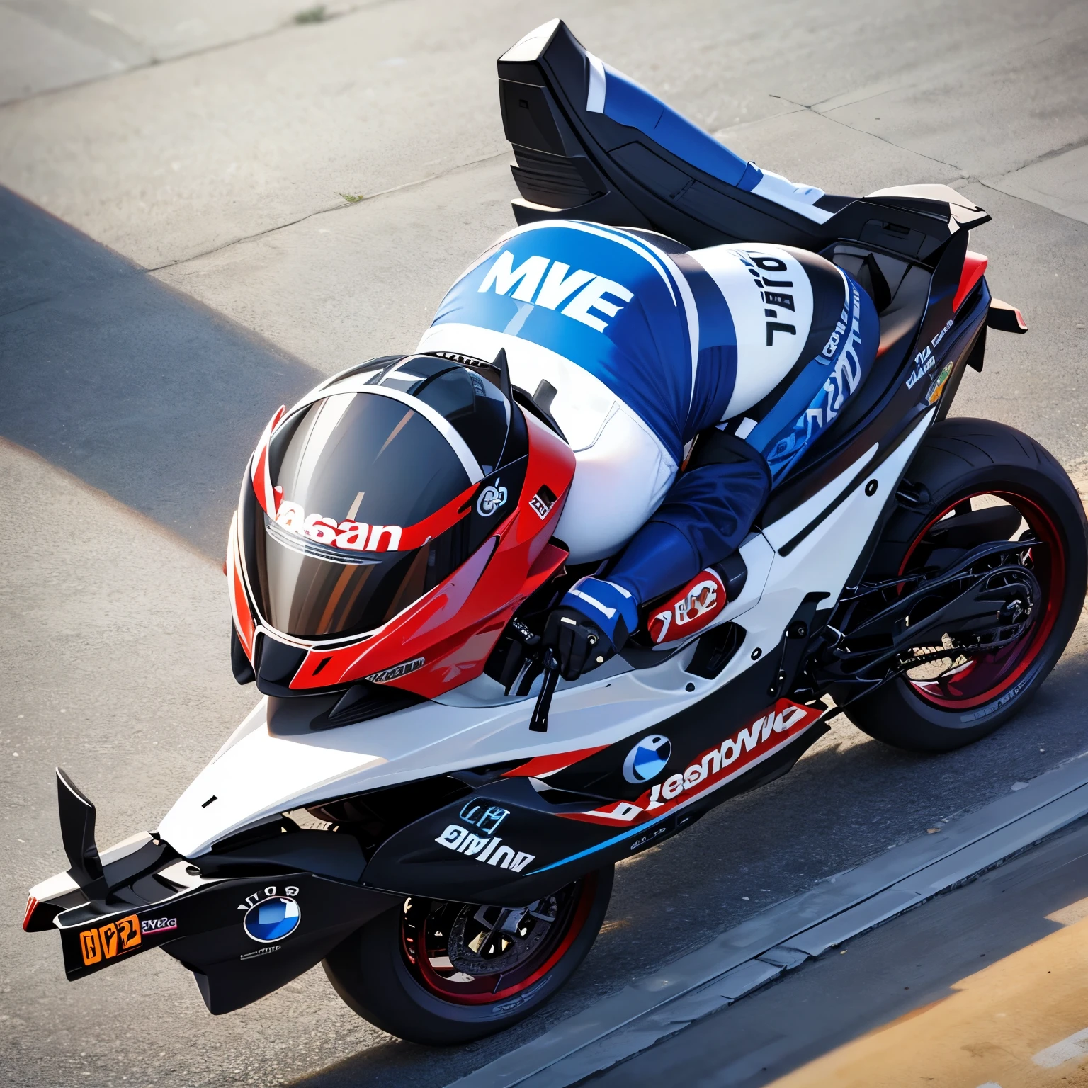 A wolf wearing motogp racing gear suit, sits on punchbag, start showing a real dick and wanking, moaning and cum on his face!!!