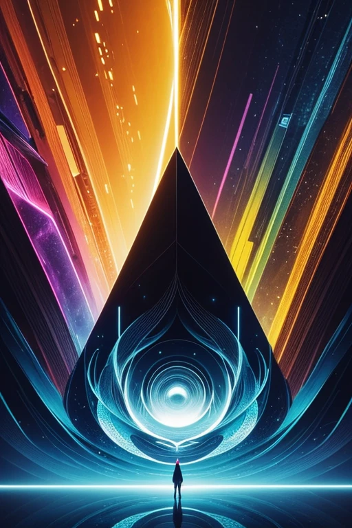 An artwork created with digital techniques, showcasing vibrant colors and intricate details. The main subject of the artwork is a combination of abstract geometric shapes and organic forms, seamlessly blending together. The artwork has a futuristic and surreal atmosphere, with elements of sci-fi and digital manipulation. The use of lighting and shadow adds depth and dimension to the artwork, creating a visually stunning effect. The medium used for this artwork is digital illustration, with a high level of realism and precision. The colors are bold and vivid, with a wide range of hues and tones. The overall composition is balanced and visually appealing, drawing the viewer's attention to the intricate details and patterns within the artwork. The final result is a mesmerizing and captivating piece of art, showcasing the endless possibilities of digital creativity.