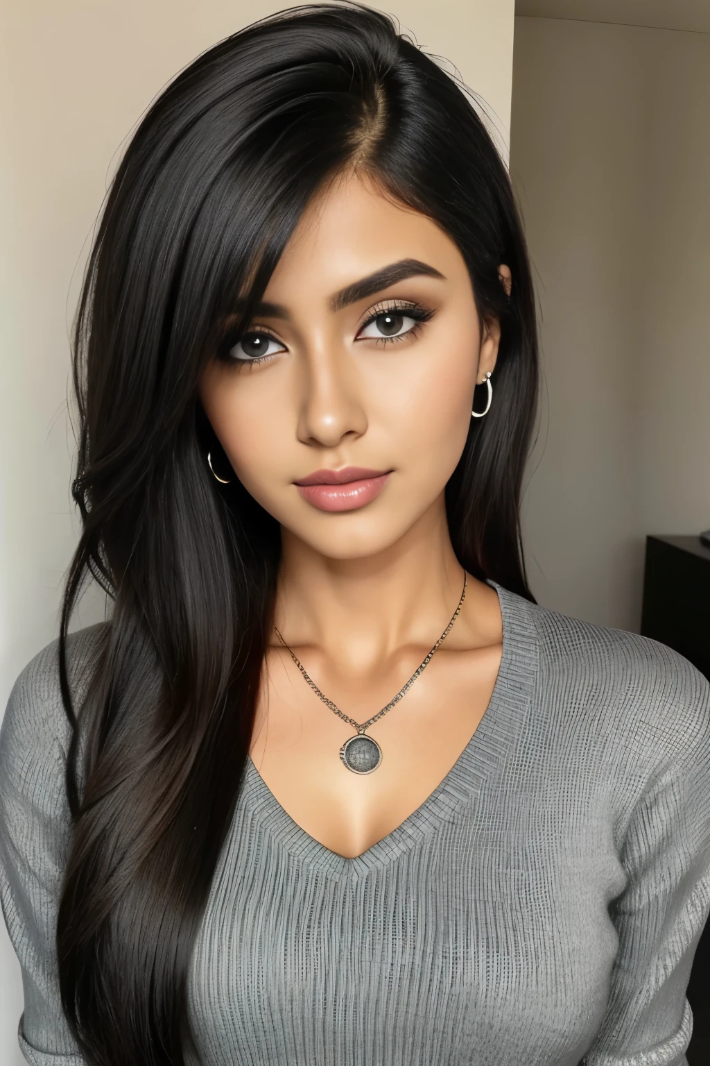 1 garota em, 19 anos, Sozinho, Cabelo longo, Seios colossais, olhando para o espectador, cabelos loiros, Ombros nus, olhos castanhos, jewelry, corpo todo, um colar, fora dos ombros, Sweaters, realista, Uma sexy