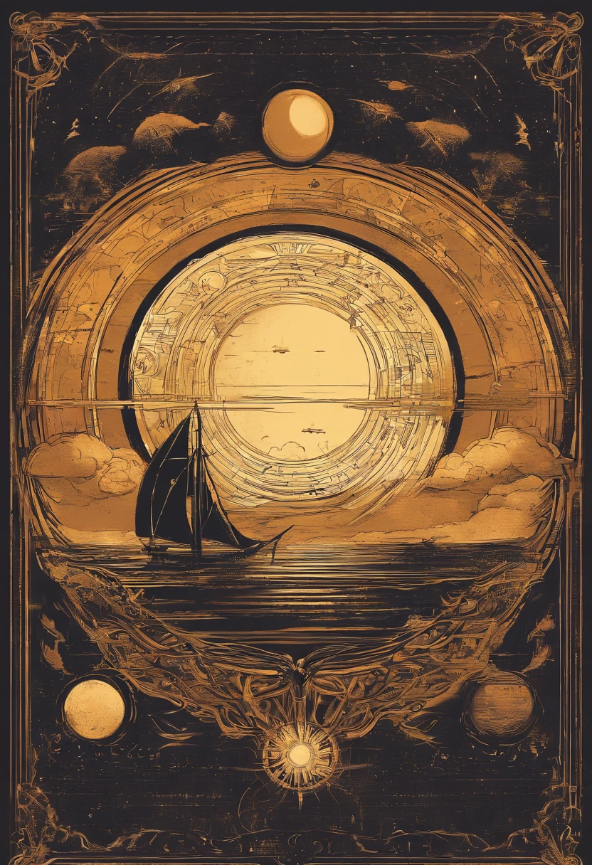 Logotipo do sol e da lua