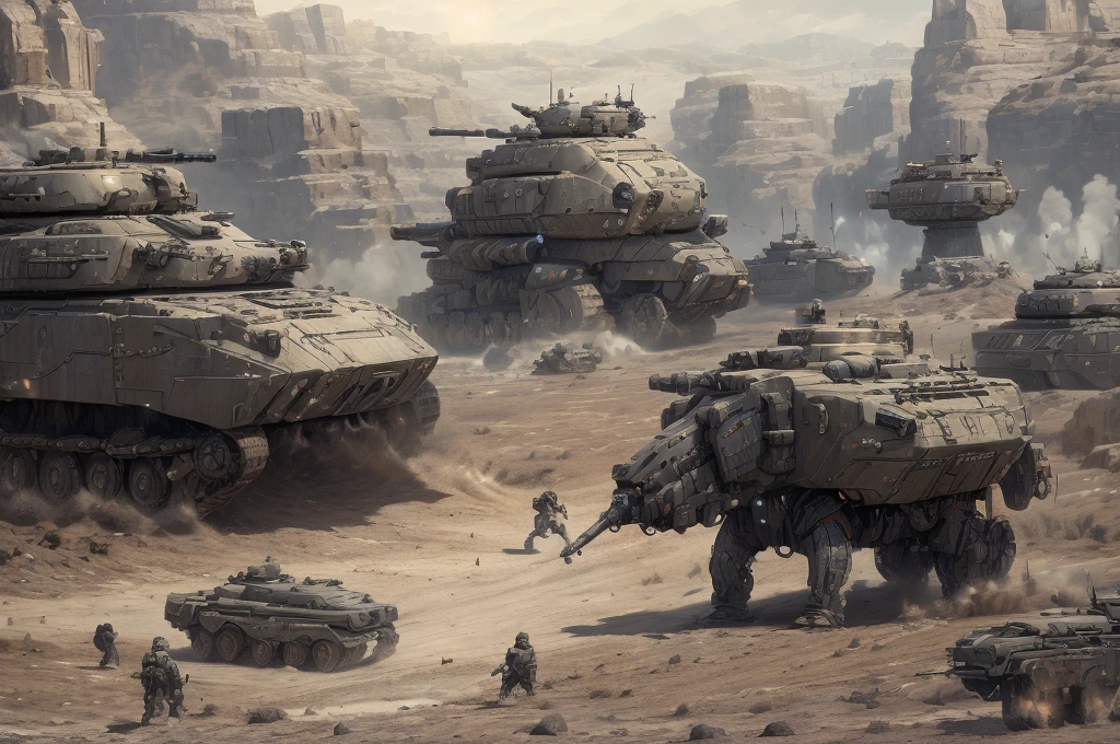 various equipment options for an armored brigade, ultra high detail