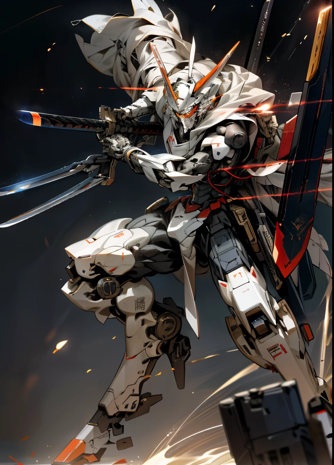 Surrealism, Light线追踪, ultra high definition, high detail, 8k, best quality, textured skin, 高达Mecha, masterpiece, best quality, Mecha, unmanned, (whole body), (白色Mecha: 1.5), (轴对称: 1.4), (human development report), (Light: 1.1), white eyes, cool, Science fiction, fire, 激Light炮束, karo, , Space view of earth background holding weapons, (Armed with a huge weapon: 1.5), Holding an oversized shield, my man,