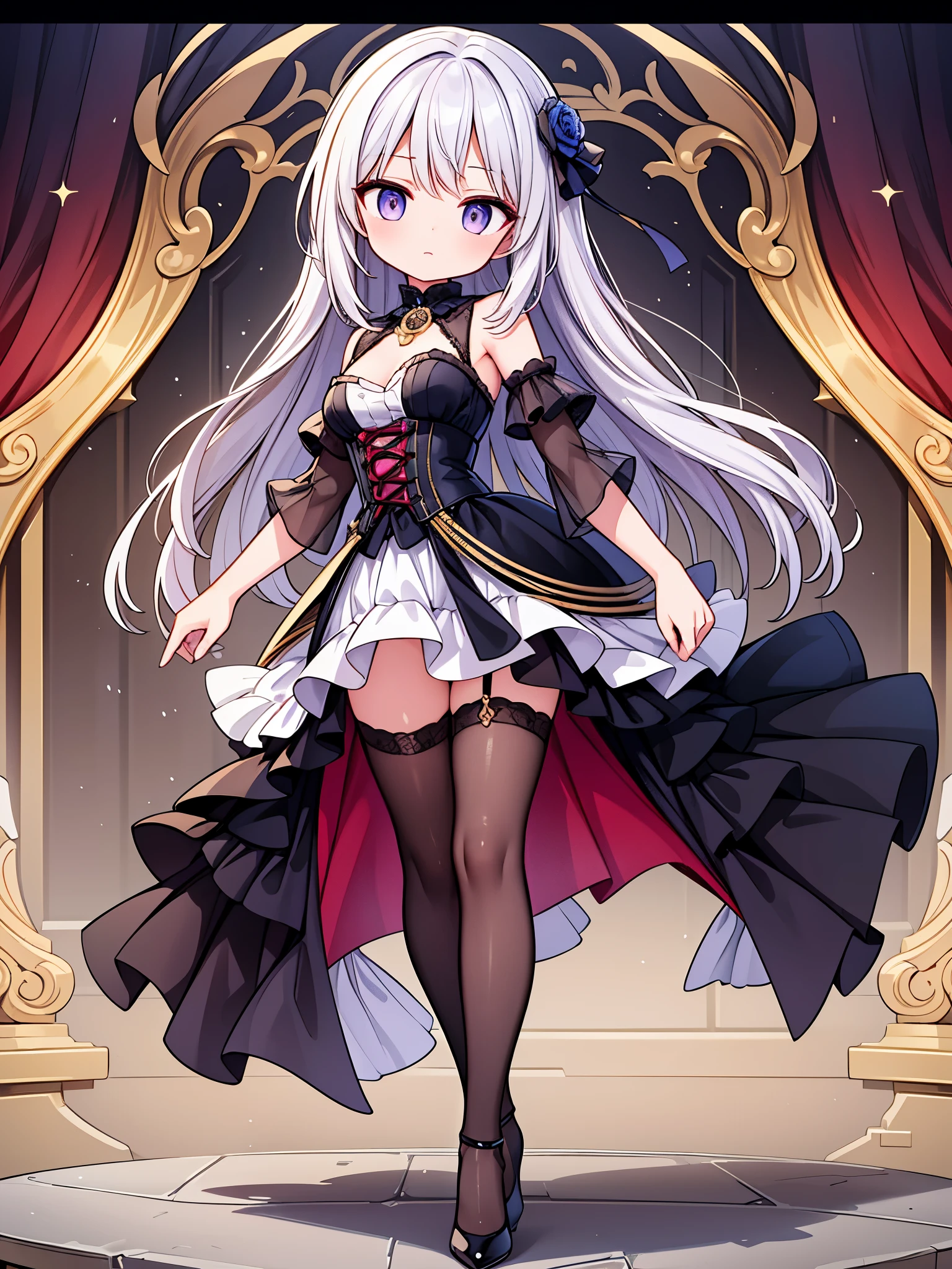 ((highest quality)),(ultra high resolution),(Super detailed),(detailed description),((best CG)),(best work of art),super precision art,great drawing art,(Art with precise details:1.5), (1 woman:1.5),colorful corset dress:1.6,beautiful and well-shaped face:1.5,natural makeup:1.5,detailed jewelry:1.4,thin waist:1.3,Beautiful leg lines:1.4,high heels:1.4,