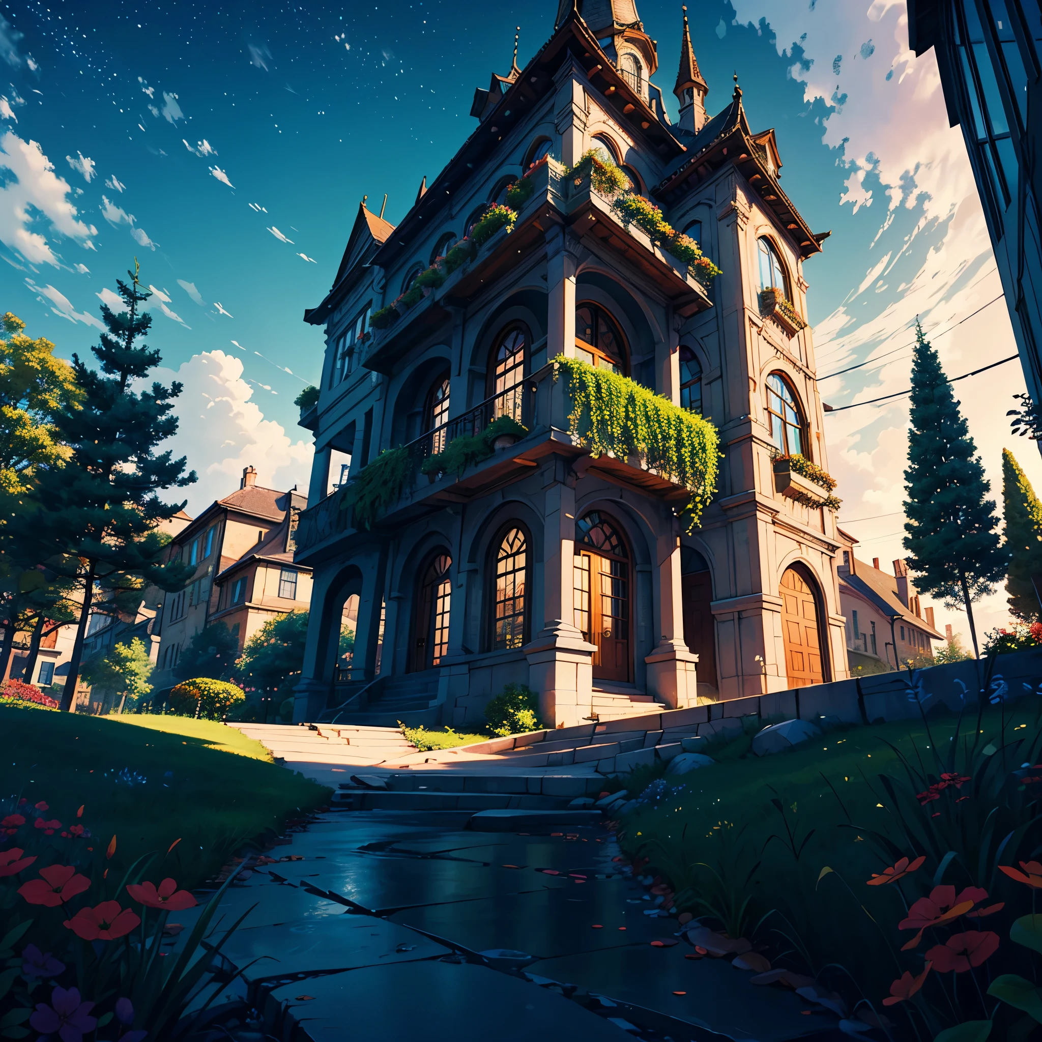 (hyper best quality, ultra_highres, epic masterpiece:1.2),ultra-detailed,(realistic,photorealistic,photo-realistic:1.37),otherworldly city,a city on a tree,a giant world tree with long and big vines,large-sized colorful houses suspended in mid-air by the vines,houses hanging on the branches of the tree,far shot,magical atmosphere,dreamlike scenery,mesmerizing colors,dazzling lights,vibrant and vivid cityscape,ethereal glow,whimsical architecture,impressive scale of the city,detailed foliage on the tree,elaborate textures on the houses,depth and dimension in the composition,immersive and grand view,enchanted setting,lush greenery,beautifully entwining vines,majestic and awe-inspiring tree,mythical and fantastical world,revel in the beauty of nature and civilization,unforgettable and breathtaking scenery,explore the secrets hidden within the city on the tree. perfect lighting, perfect shading, , moon light, stars, dynamic natural background, RPG art, magical atmosphere magic-fantasy-forest, ultra best realistic, absurdres, [ultra detailed], ultra best quality, (extremely detailed), ultra wide shot, photorealism, depth of field, hyper realistic painting, 3D rendering, varies multi etc. --v 6 --s 1000 --c 20 --q 20 --chaos 100