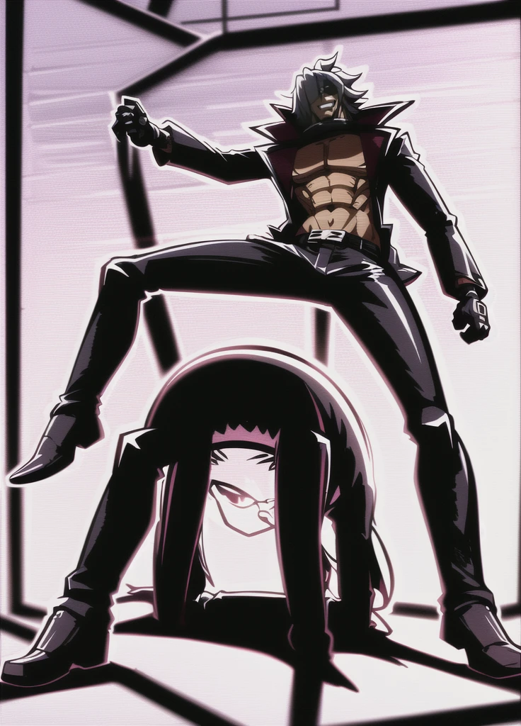 (masterpiece, adam blade76, black jacked, long jacked, glasses, pants, belt, muscle, open mouth, smile, desert, sun, tower, full body, feet,refsheet, UHD, retina, masterpiece, ccurate, anatomically correct, textured skin, super detail, high details, high quality, award winning, best quality, highres, pullover,UHD, retina, masterpiece, ccurate, anatomically correct, textured skin, super detail, high details, high quality, award winning, best quality, highres