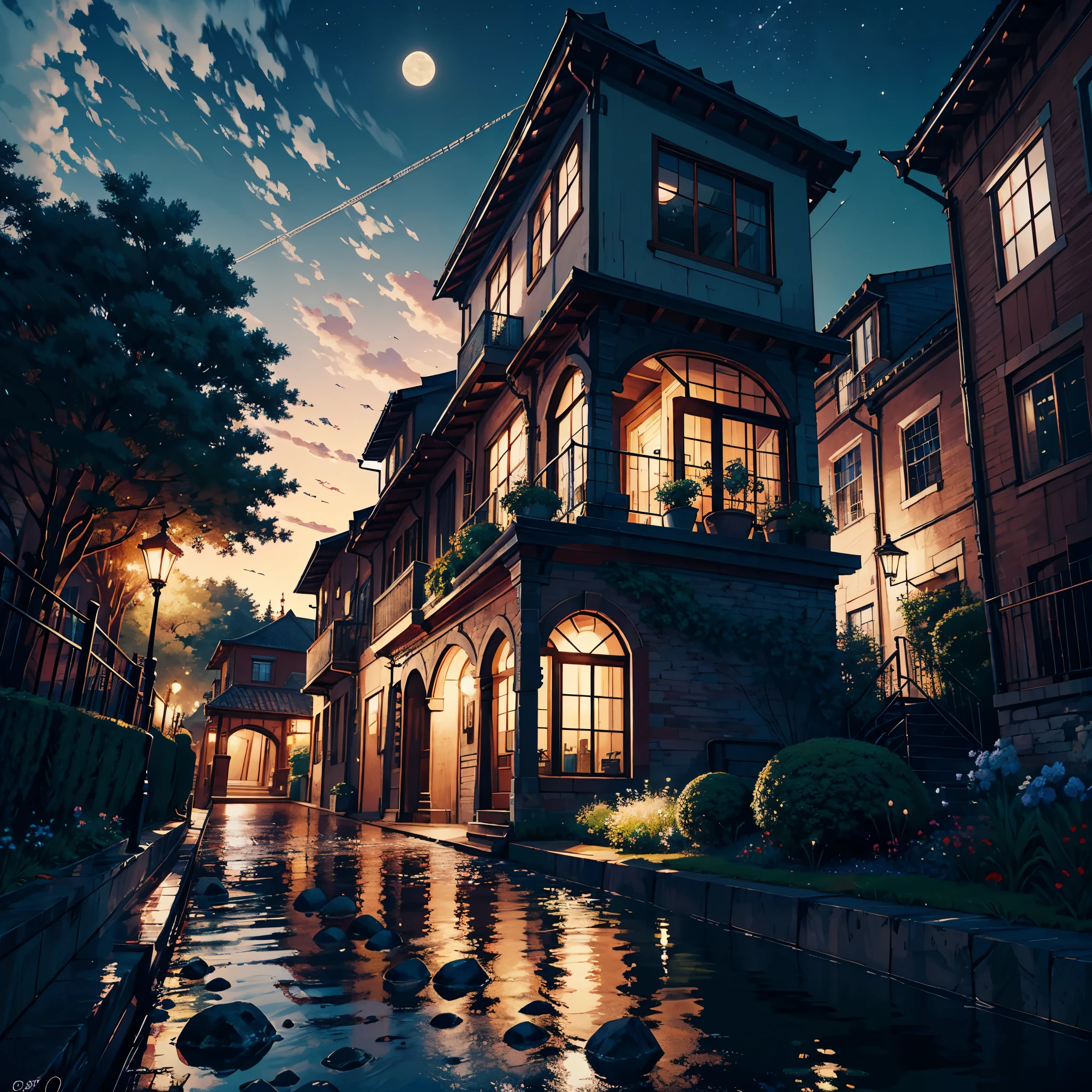 (hyper best quality, ultra_highres, epic masterpiece:1.2),ultra-detailed,(realistic,photorealistic,photo-realistic:1.37),otherworldly city,a city on a tree,a giant world tree with long and big vines,large-sized colorful houses suspended in mid-air by the vines,houses hanging on the branches of the tree,far shot,magical atmosphere,dreamlike scenery,mesmerizing colors,dazzling lights,vibrant and vivid cityscape,ethereal glow,whimsical architecture,impressive scale of the city,detailed foliage on the tree,elaborate textures on the houses,depth and dimension in the composition,immersive and grand view,enchanted setting,lush greenery,beautifully entwining vines,majestic and awe-inspiring tree,mythical and fantastical world,revel in the beauty of nature and civilization,unforgettable and breathtaking scenery,explore the secrets hidden within the city on the tree. perfect lighting, perfect shading, , moon light, stars, dynamic natural background, RPG art, magical atmosphere magic-fantasy-forest, ultra best realistic, absurdres, [ultra detailed], ultra best quality, (extremely detailed), ultra wide shot, photorealism, depth of field, hyper realistic painting, 3D rendering, varies multi etc. --v 6 --s 1000 --c 20 --q 20 --chaos 100