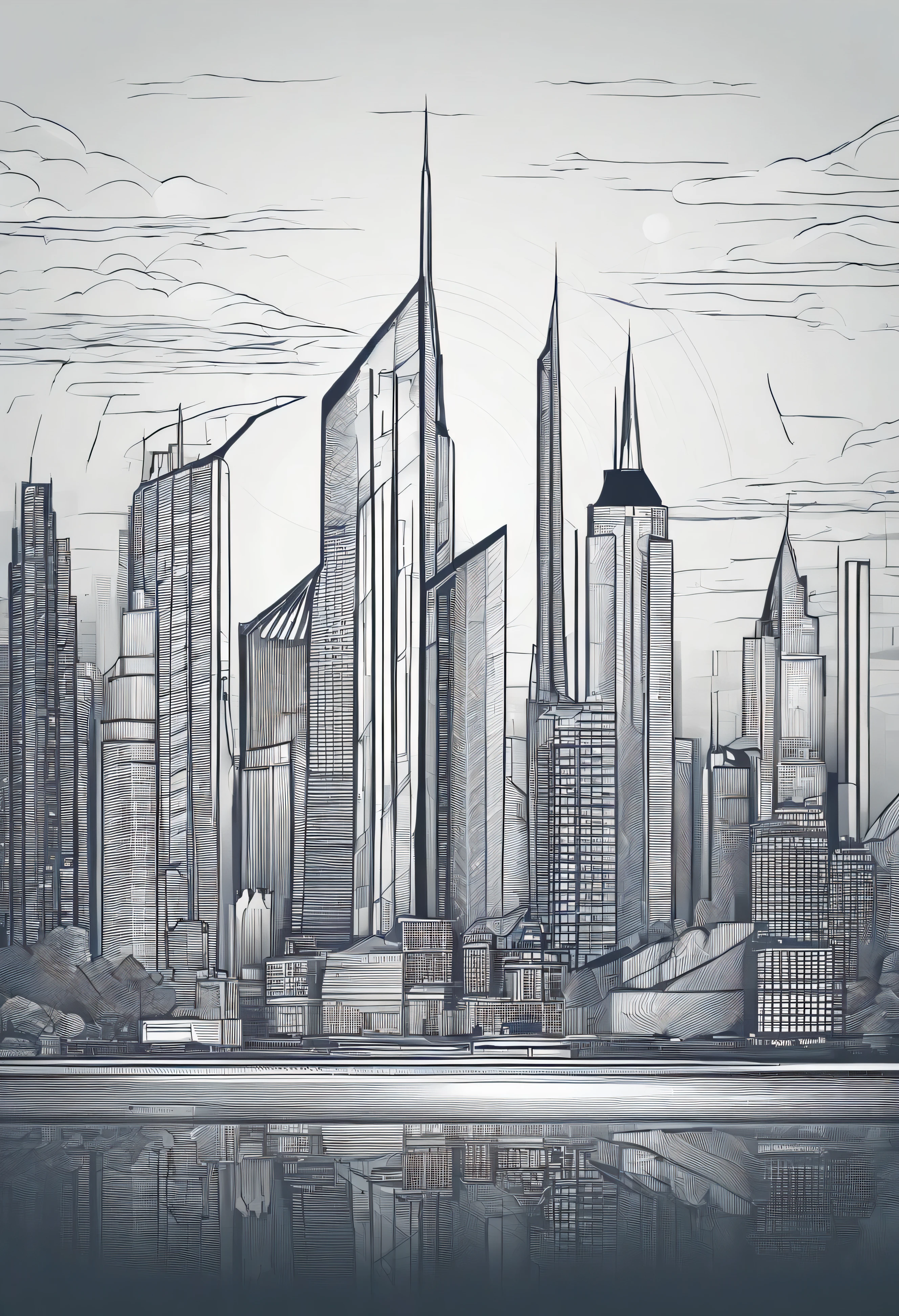 "(best quality,4k,8k,highres,masterpiece:1.2),ultra-detailed,(realistic,photorealistic,photo-realistic:1.37),skyscraper city,panoramic view,mountain,modern architecture,impressive skyline,towering buildings,glass facades,glowing lights,cityscape reflection,twilight,serene atmosphere,urban oasis,unobstructed vista,expansive city view,astounding height,imposing structures,vibrant metropolis,azure sky,grandeur,prominent landmarks,sparkling panorama,illuminated streets,metropolitan marvels,magnificent skyline,mesmerizing sight,breathtaking cityscape,intertwined urban jungle,awe-inspiring scene"