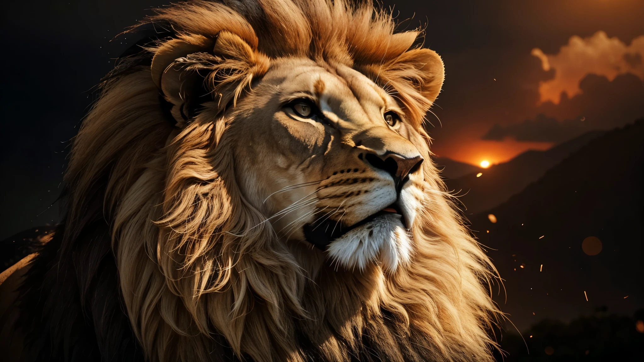Lion, Divine Lion, naturais, Natureza, Natureza, Linda, renderizado, fotorrealista, UltraHD, 4k, texturasdetalhadas, thunders, sombras detalhadas, cores detalhadas, por do sol, sol se pondo, Sunset, Natureza Linda, Great Divine, por do sol, contraste detalhado, contraste realista, high resolution, cores detalhadas, fogo, eletricidade, divina criatura, 8k, Detailed Realistic, 16K, 8K, HD, contraste detalhado, contraste realista, high resolution, cores detalhadas, fogo, eletricidade, divina criatura, 8k, Detailed Realistic, Elegante,