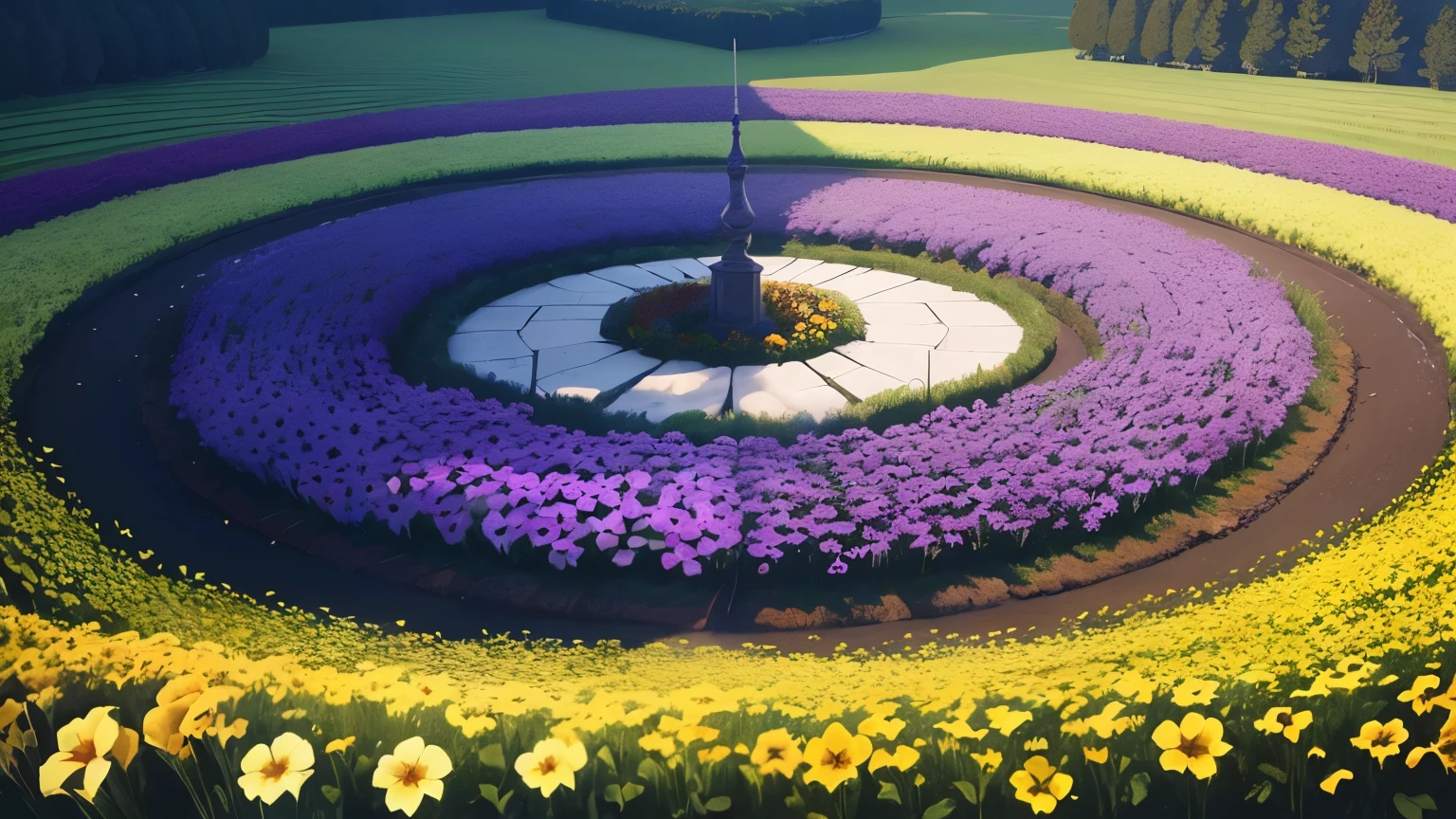 (((there are no humans))),pansyの花畑のクローズアップ , pansy, flower garden winter morning, background natural flower, an aesthetic field of flowers