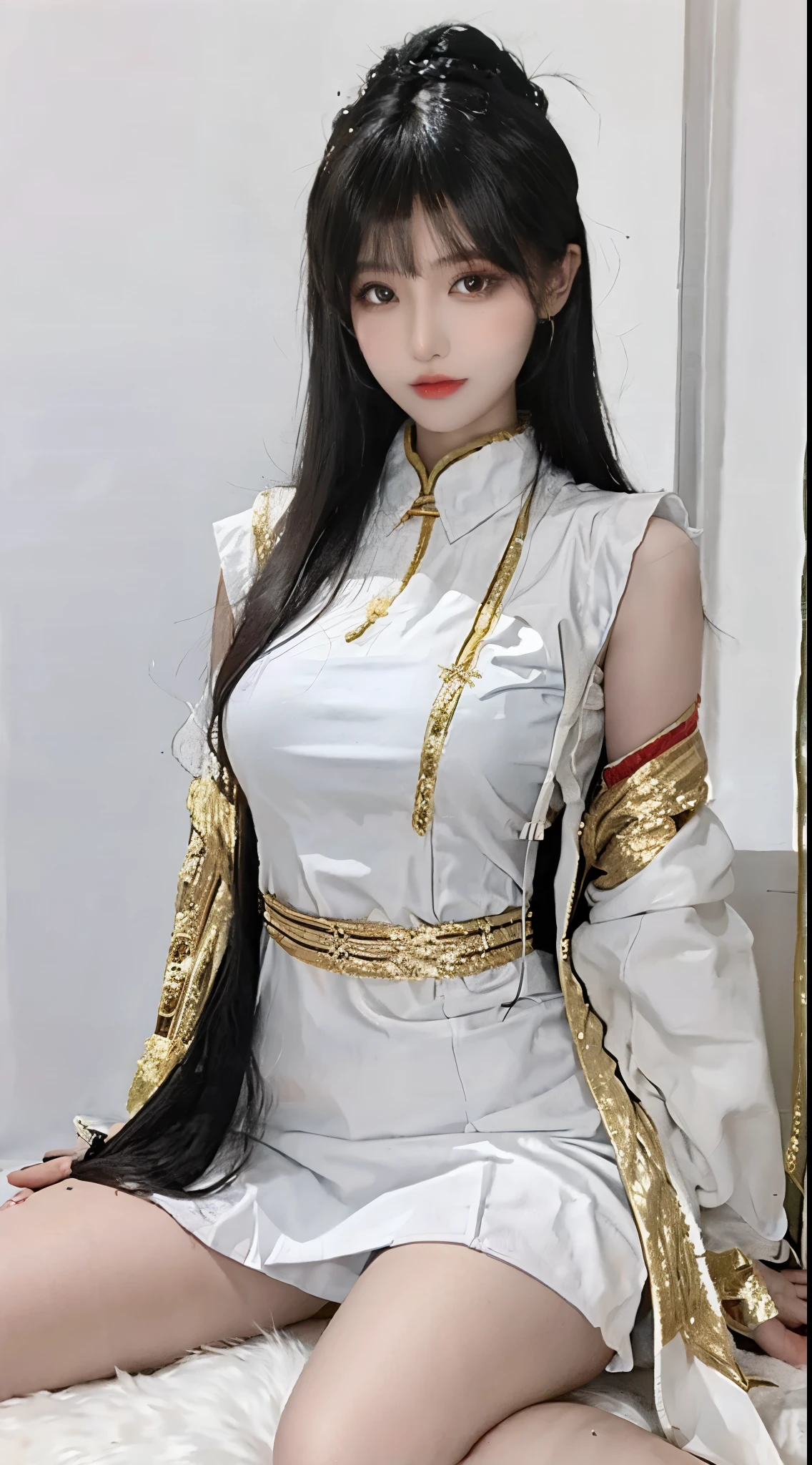 16 year Old korean Girl , wearing indian salwar suite , white skin slim figure , beautiful eyes , big  , 8k quality photo