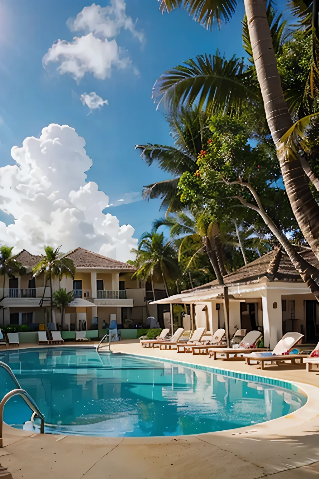 beach hotel sunny tropical 