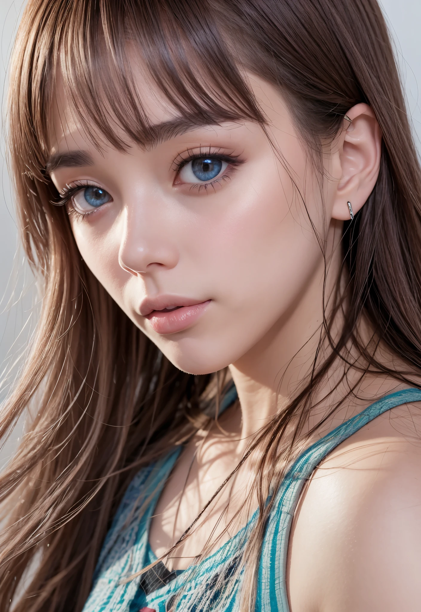 sailor suit、school uniform、A beautiful girl in the world、shiny glossy skin、sparkle on the cheeks、bangs between the eyes、光沢のあるシルクと非常に長くてまっすぐなbeautiful天然ブロンド、eyeliner、Sexy and beautiful 35 years old、High resolution, big, beautiful, bright light blue eyes、Beautiful and bright girl、sharp、