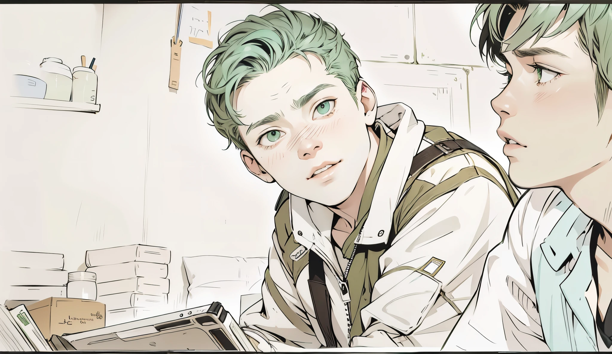 green eyes blue clothes put colors