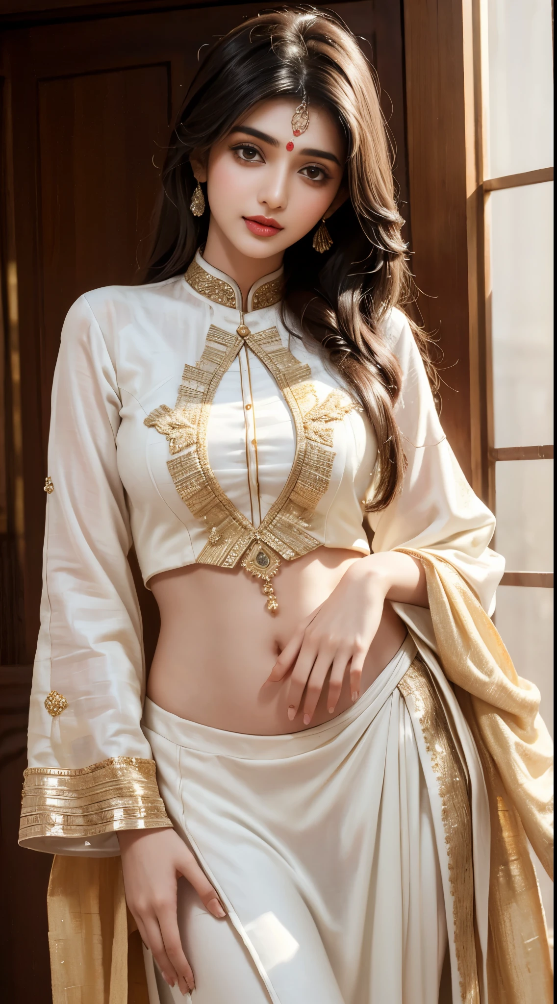 Pakistani Girl , indian traditional salwar suite , white skin slim figure , slim belly , beautiful eyes , big , 8k quality photo , close up , big ,