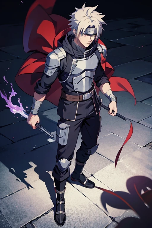 1 guy, solo, masterpiece, best quality, anime, ultra-detailed, 2d full-body character image of Madara and Kakashi from Naruto and Cid from eminence in the shadows fusion into one single guy, dark theme and dark hair.