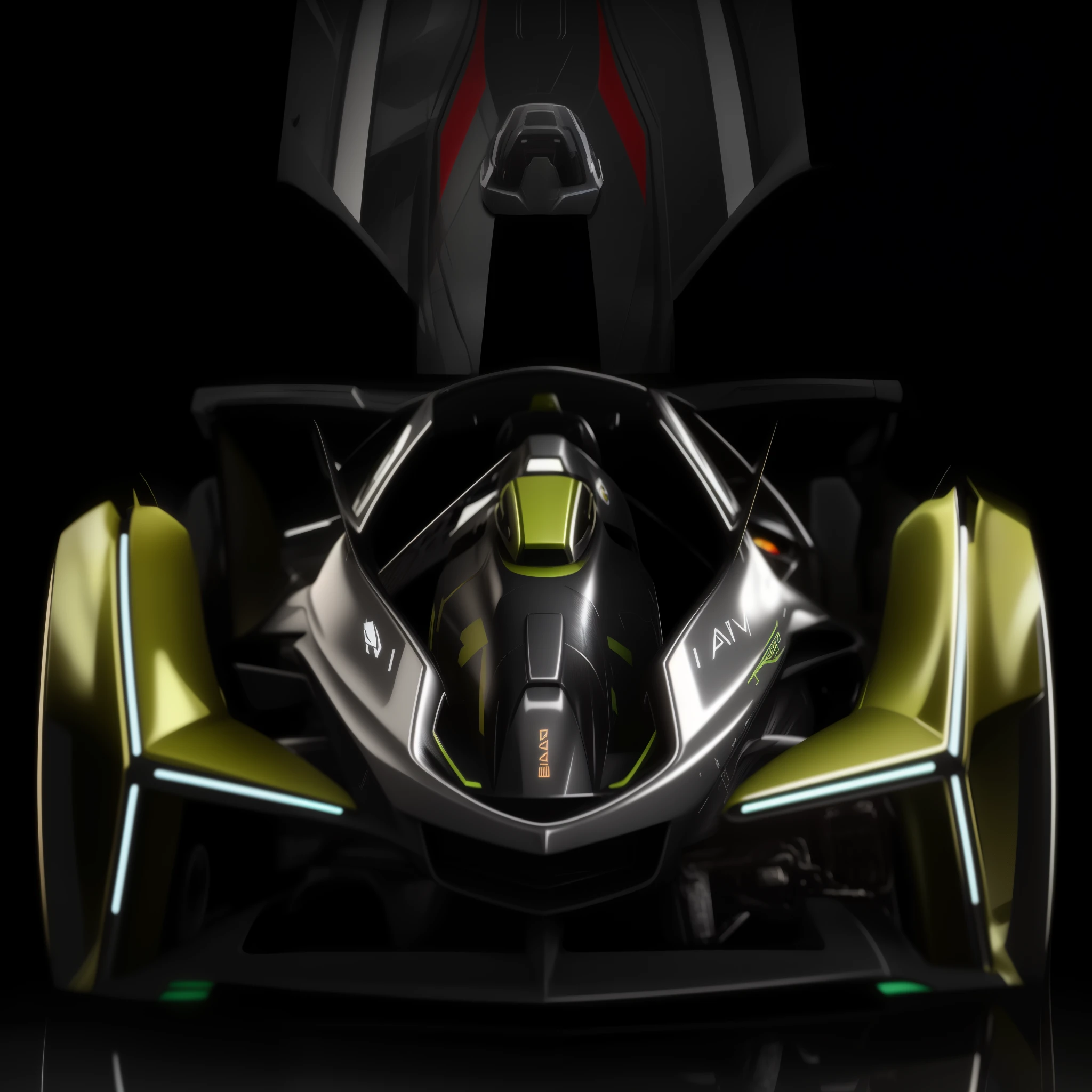 a close up of a car with a helmet on and a helmet on, veneno, cinematic front shot, front profile shot, front shot, futuristic product car shot, nvidia omniverse, front perspective, frontal shot, very futuristic, rtx engine, daniel maidman octane rendering, extreme render, futuristic hi-tech details, front view dramatic, frontshot, front on