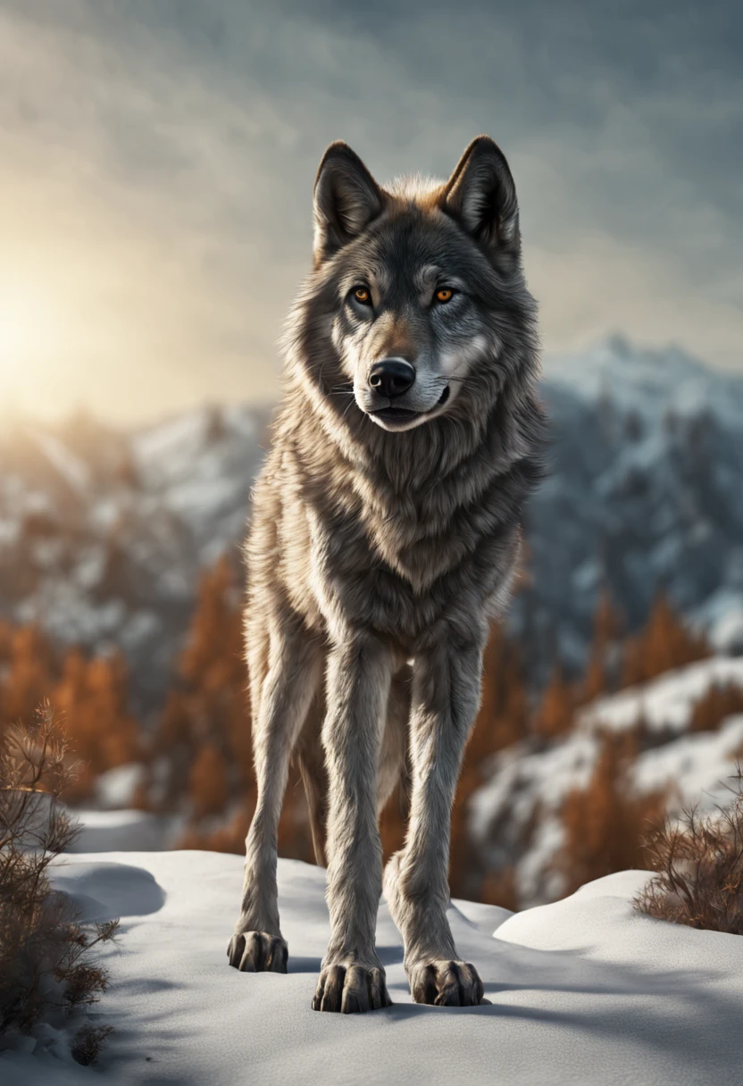 Ein Wolf in einem schwarzen Schafspelz mit Sonnenbrille auf mitten in einer Schafsherde auf einer riesigen Weide,Meisterwerk, Realistisch, sehr detailliert, best quality, photorealistic, hyperrealistisch, high_resolution, ultra high Details, cinematic, 4k, 8k