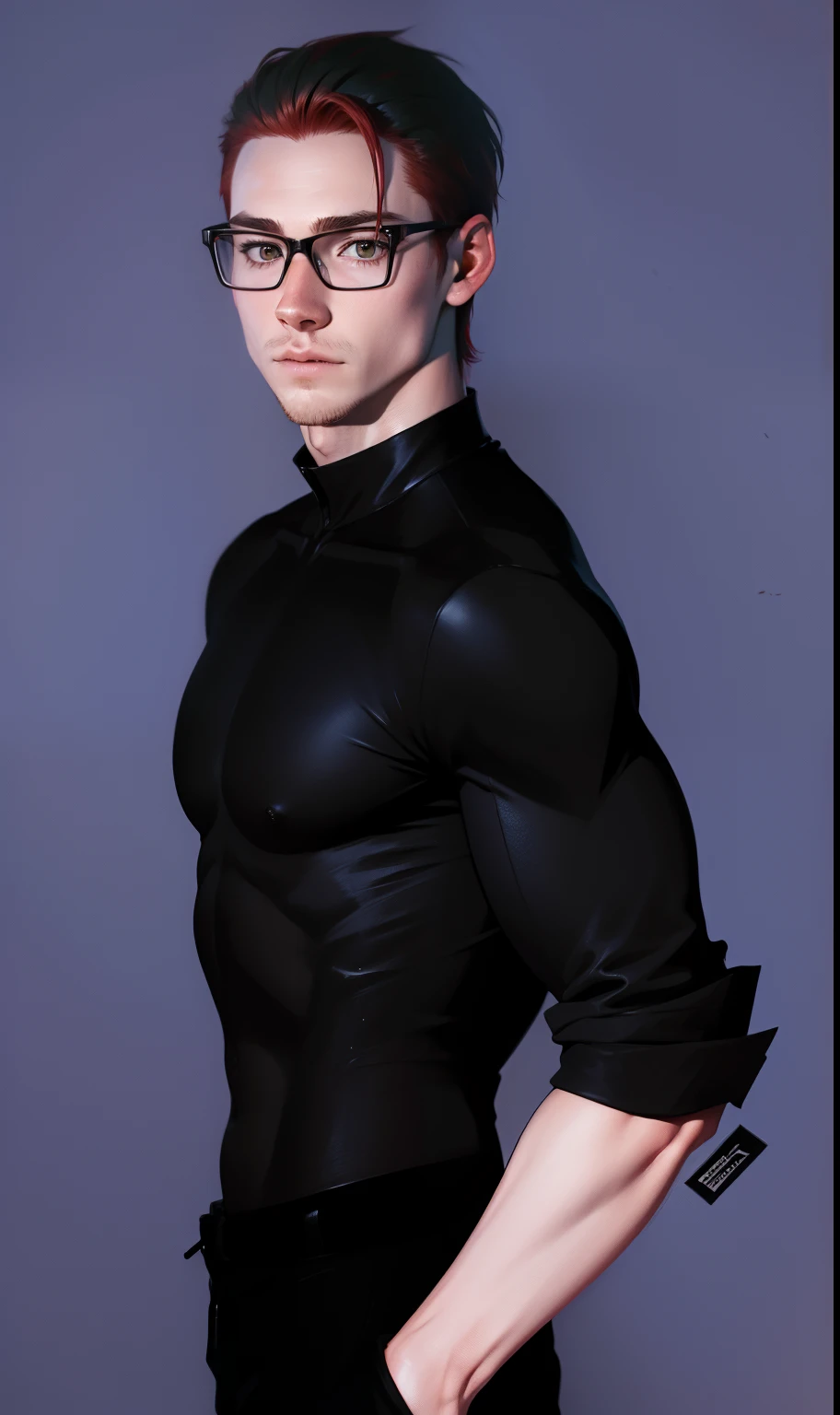 a boy, realistic, super detail, 8k, short red hair