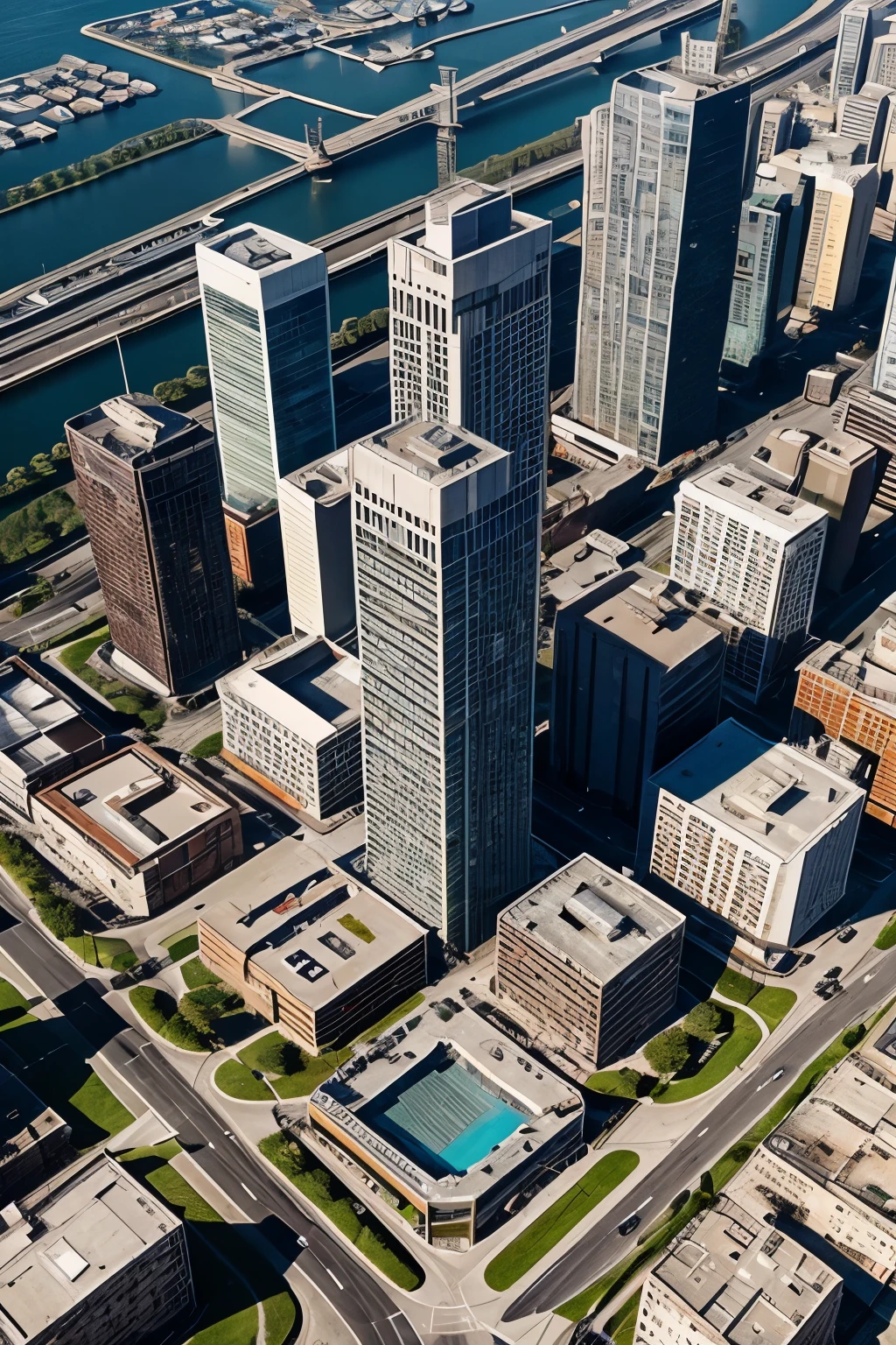 Modern City, abandoned, debris, blocked streets, broken buildings, no grid, tabletop, top down, orthographic view, bird's eye