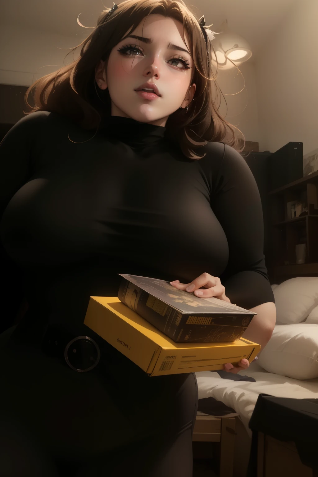 Allongé sur un lit, position TWERK, topless, MILF, vraiment gros boobasterpiece), anime girl avec de gros seins, séduisante fille d’anime, Ilya Kuvshinov. 4 km, [ Art numérique 4 km ]!!, Style Anime 3D réaliste, Jolie fille d’anime, Artgerme extrêmement détaillé, Oppai, Style anime 4 K, Rendu photo réaliste Anime girl, Anime hyper réaliste, style anime. 8