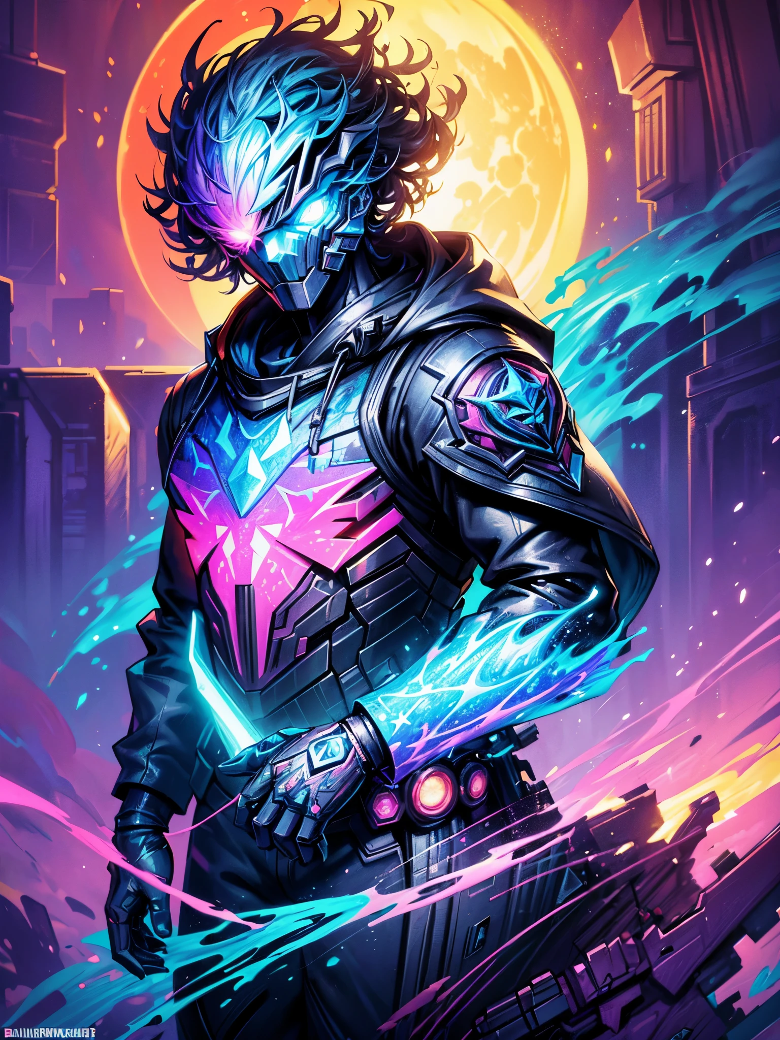 (splash art:1.2), Floral oil painting, Ink dripping (Cybertron Star, universe, Mechanical City, Fortnite style, Mechanical Forest, moon, futuristic), (Colorful ink splash style:1.5), (extremely colorful, best quality, detailed details, masterpiece, official art, Lighting effects, 8K, chiaroscuro)