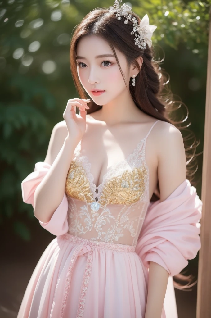 (Best quality，tmasterpiece，A high resolution，8k，realisticlying，full bodyesbian，Highlight temperament，Eyes with stories)
The princess's long white hair is smooth and smooth，Draped over her shoulders，It gives a feeling of purity and elegance。The ends of her hair are gently curled，Make the whole hairstyle look more glamorous。Her makeup is simple and natural，Highlight her innocence and beauty。Her skin was as fair as snow，It feels as delicate as mutton fat jade。Her eyebrows are slender and light，Slightly upward，Show her confidence and pride。Her eyes are a pair of azure gems，As clear as the morning sky。Long eyelashes sweep the slender snowflakes，Exudes an attractive soft sheen。Her cheeks were slightly pink flushed，Exudes health and vitality。Her lips are as red as roses，Slightly upturned，Exudes an alluringly soft sheen。She is naked, without cloth, no pant, no top, show pink vagina, pink nipple, all body is wet, wet vagina，The delicate satin wrapped her body just right。The robe is embroidered with delicate gold and silver threads，Form beautiful patterns and patterns，It shows the noble identity and taste of the princess。The cuffs and placket are decorated with ornate silver，Shining with a faint light。A red ribbon is tied around the waist，Outline her slender waist even more slenderly，At the same time, it also adds a touch of liveliness and vitality。At the hem，The edges of the skirt of the robe are decorated with delicate lace，Gently swaying with her steps。Her feet are wearing a pair of high-quality white embroidered shoes，Filigree embroidery on the shoes is inlaid with pearls and precious stones，It shines brightly。Costumed princess in a snowy landscape，long  white hair、The delicate makeup and delicate clothes depict her endless charm，It's like stepping out of a fairy tale，It brings visual pleasure and beauty。