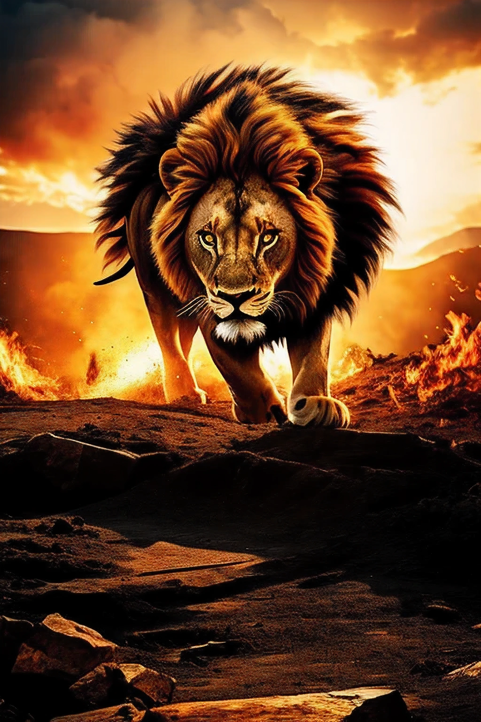lion rising from the ashes