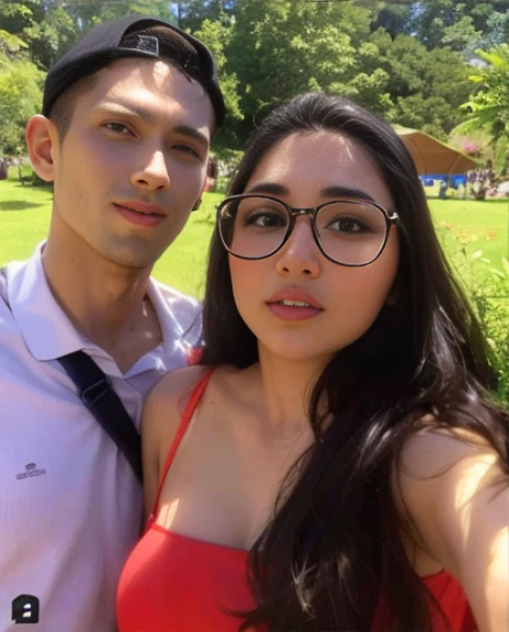 Homem e mulher que posam para uma selfie em um parque, Directed by: Nandor Soldier, Valentina Embaralhamento, Barabas Miklos e Hollosy Simon, suave em _ O pano de fundo, ástor alexander, par, por Julius como se, Jordan Grimmer e Natasha Tan, vacation photo