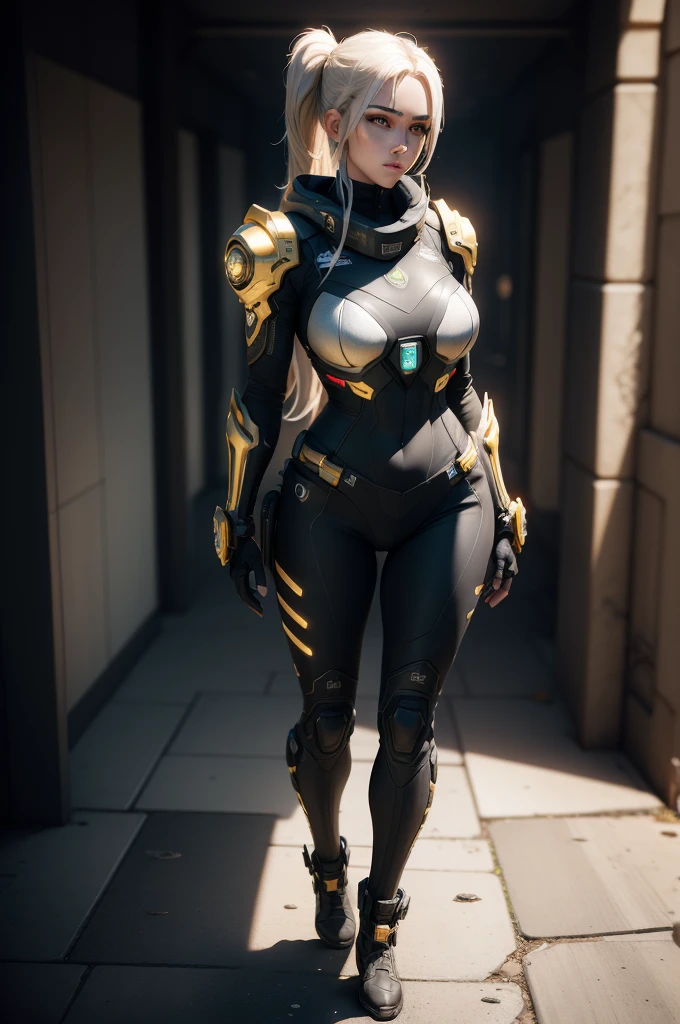 (((full body photo))) ((Best quality)), ((masterpiece)), (detailed:1.4), 3D, an image of a beautiful cyberpunk female,HDR (High Dynamic Range),Ray Tracing,NVIDIA RTX,Super-Resolution,Unreal 5,Subsurface scattering,PBR Texturing,Post-processing,Anisotropic Filtering,Depth-of-field,Maximum clarity and sharpness,Multi-layered textures,Albedo and Specular maps,Surface shading,Accurate simulation of light-material interaction,Perfect proportions,Octane Render,Two-tone lighting,Wide aperture,Low ISO,Gold balance,Rule of thirds,8K RAW,